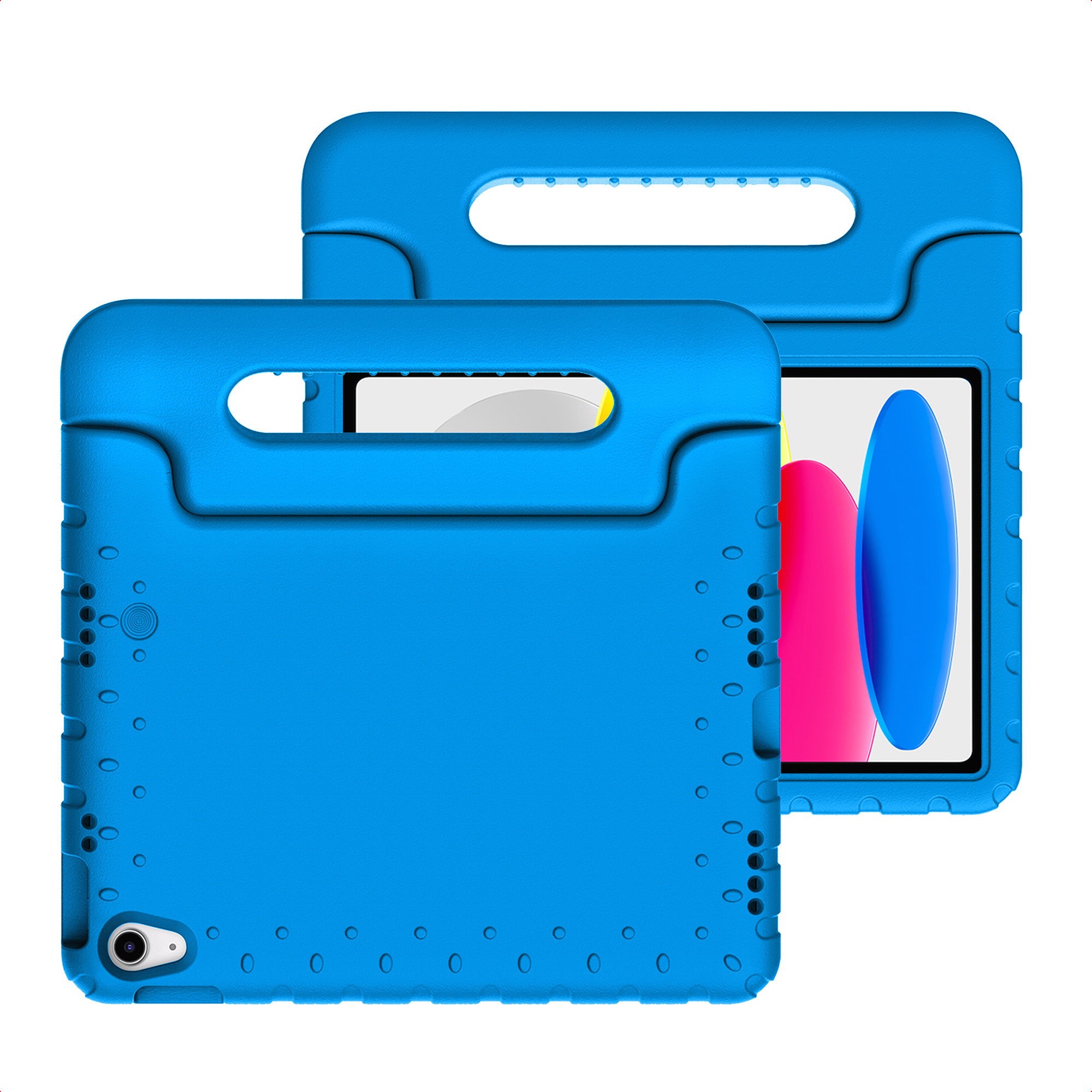 imoshion Schutzhülle mit Handgriff kindersicher für das Apple iPad 11 (2025) 11 Zoll A16 / iPad 10 (2022) 10.9 Zoll - Blau