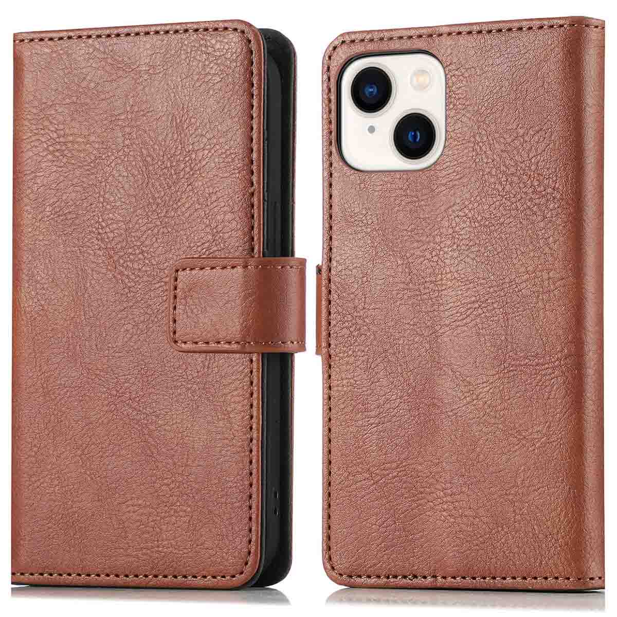 imoshion Luxuriöse Klapphülle für das Apple iPhone 14 / 13 - Braun