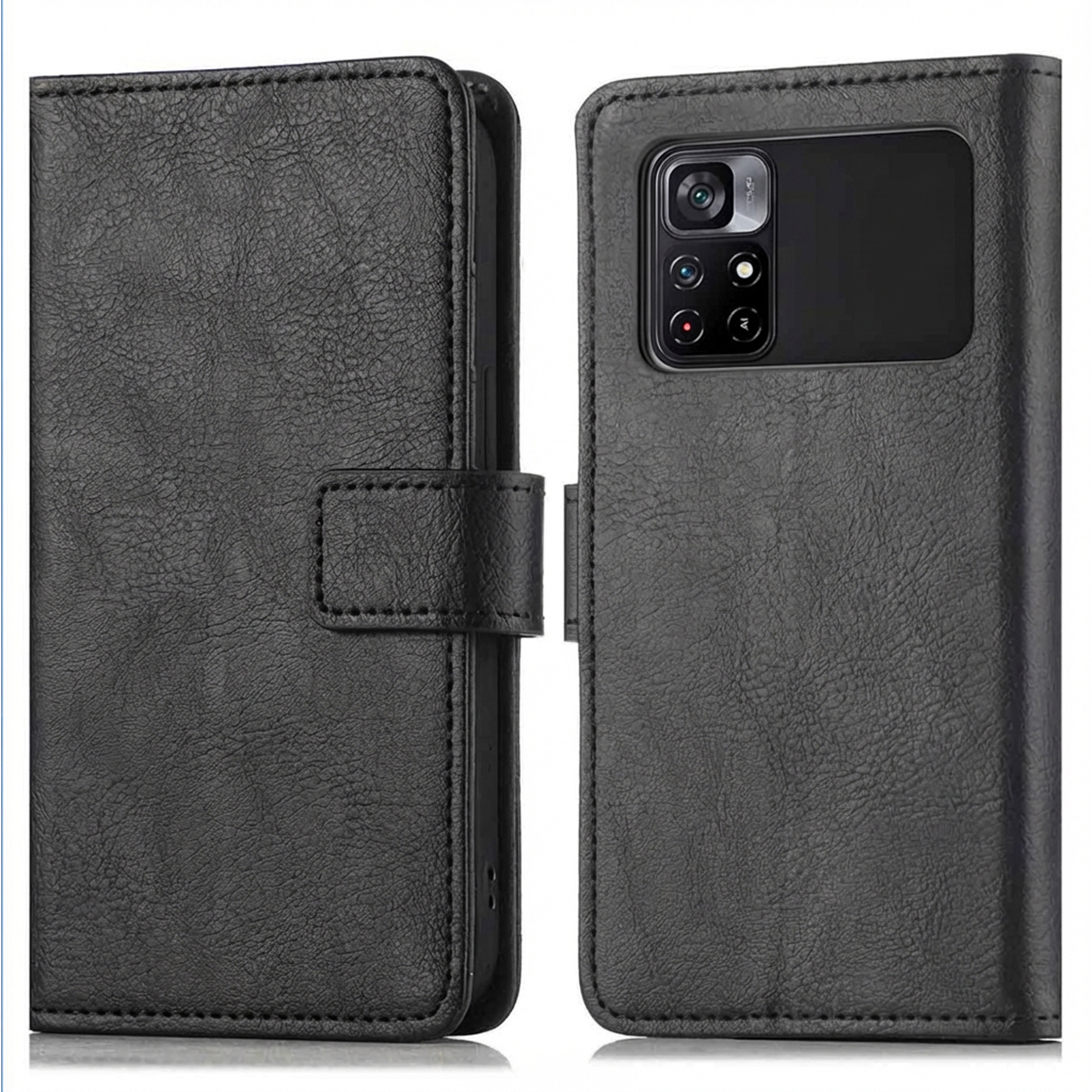 imoshion Luxuriöse Klapphülle für das Xiaomi Poco M4 Pro 5G - Schwarz