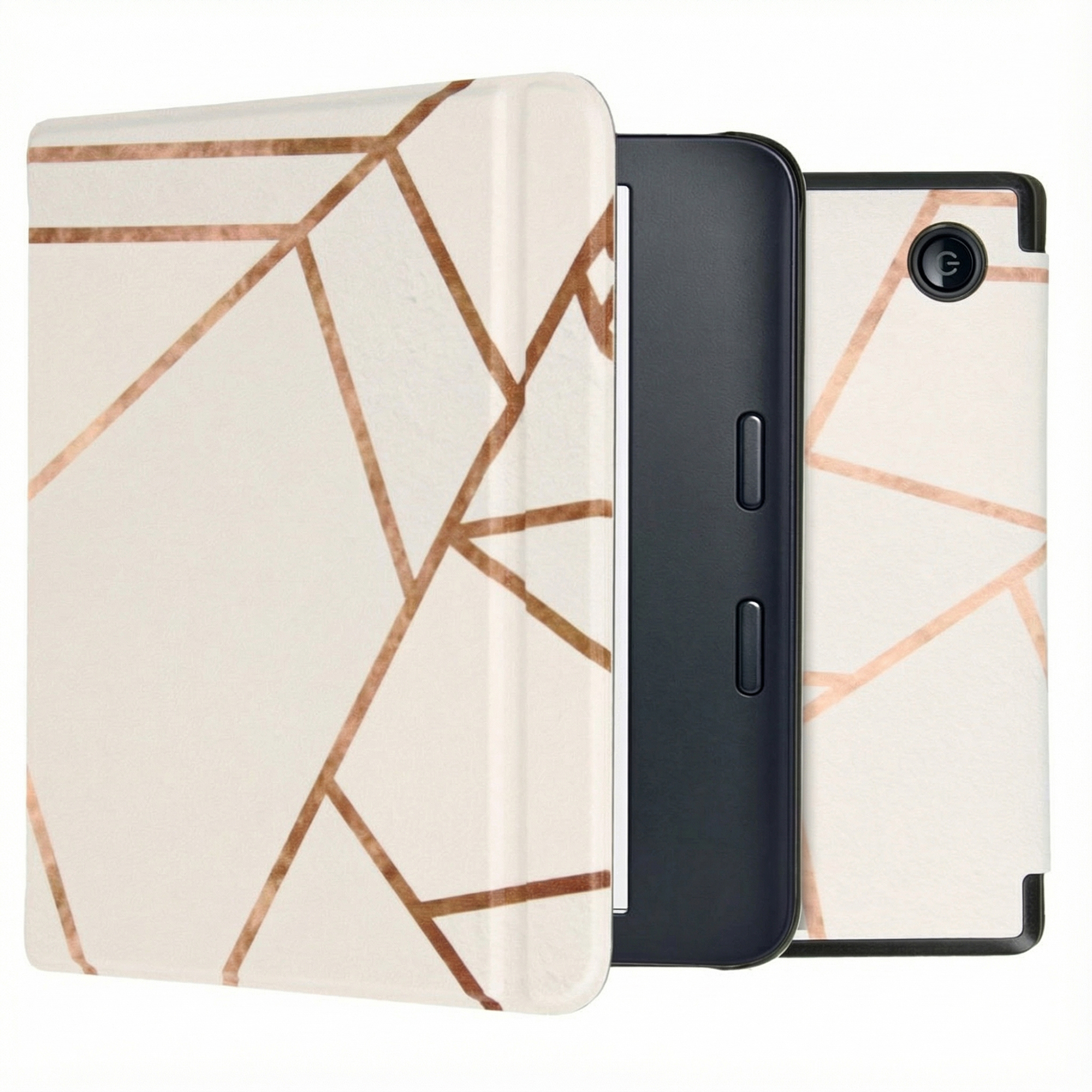 imoshion Design Slim Hard Case Sleepcover mit Stand für das Kobo Libra 2 / Tolino Vision 6 - White Graphic