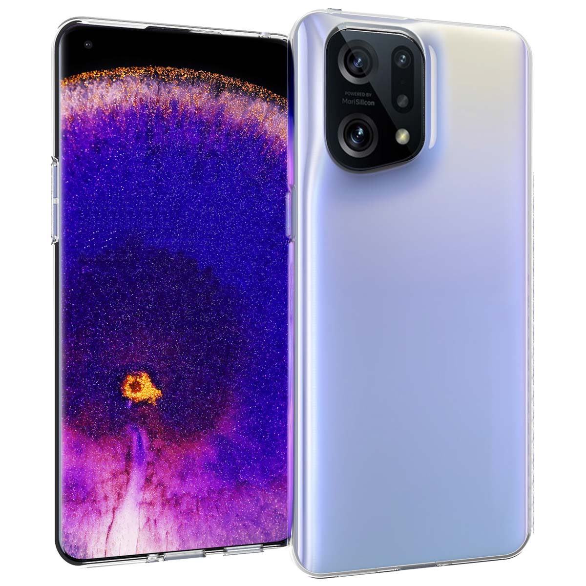 Accezz Clear TPU Backcover für das Oppo Find X5 Pro 5G - Transparent