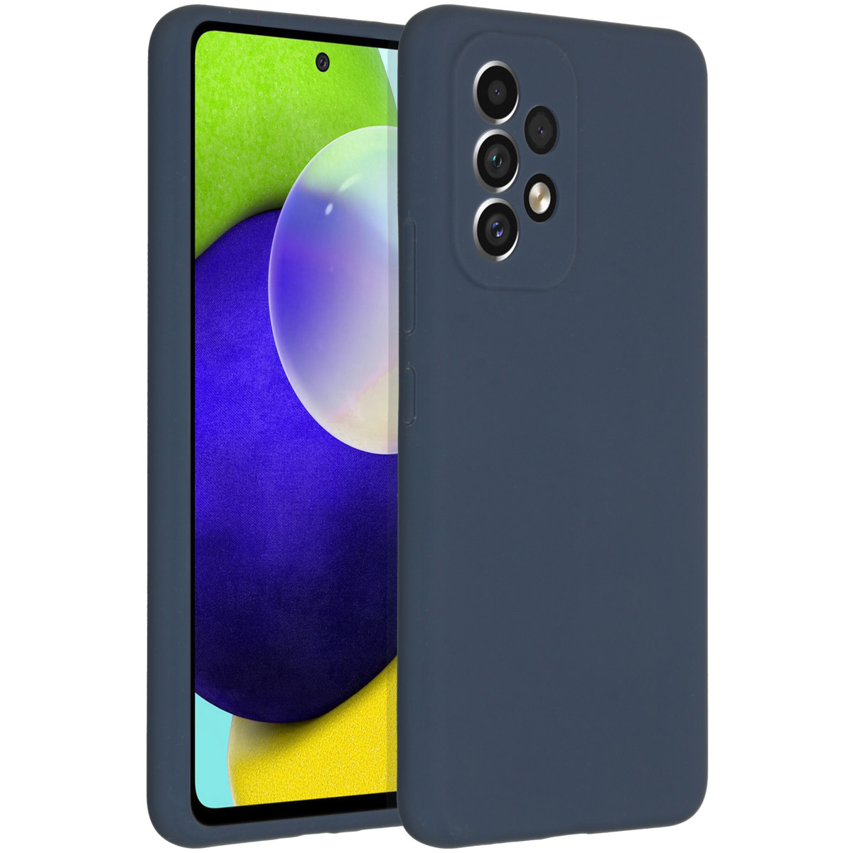 Accezz Liquid Silikoncase für das Samsung Galaxy A53 - Dunkelblau