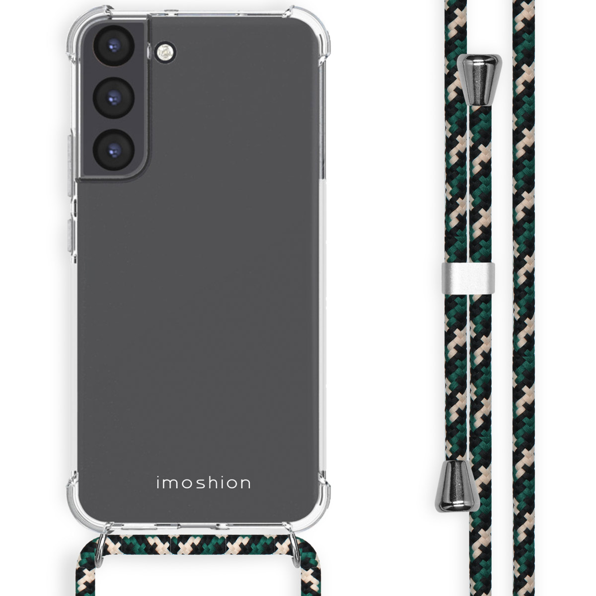 imoshion Transparentes Backcover mit Band für das Samsung Galaxy S22 Plus - Green Multi Color