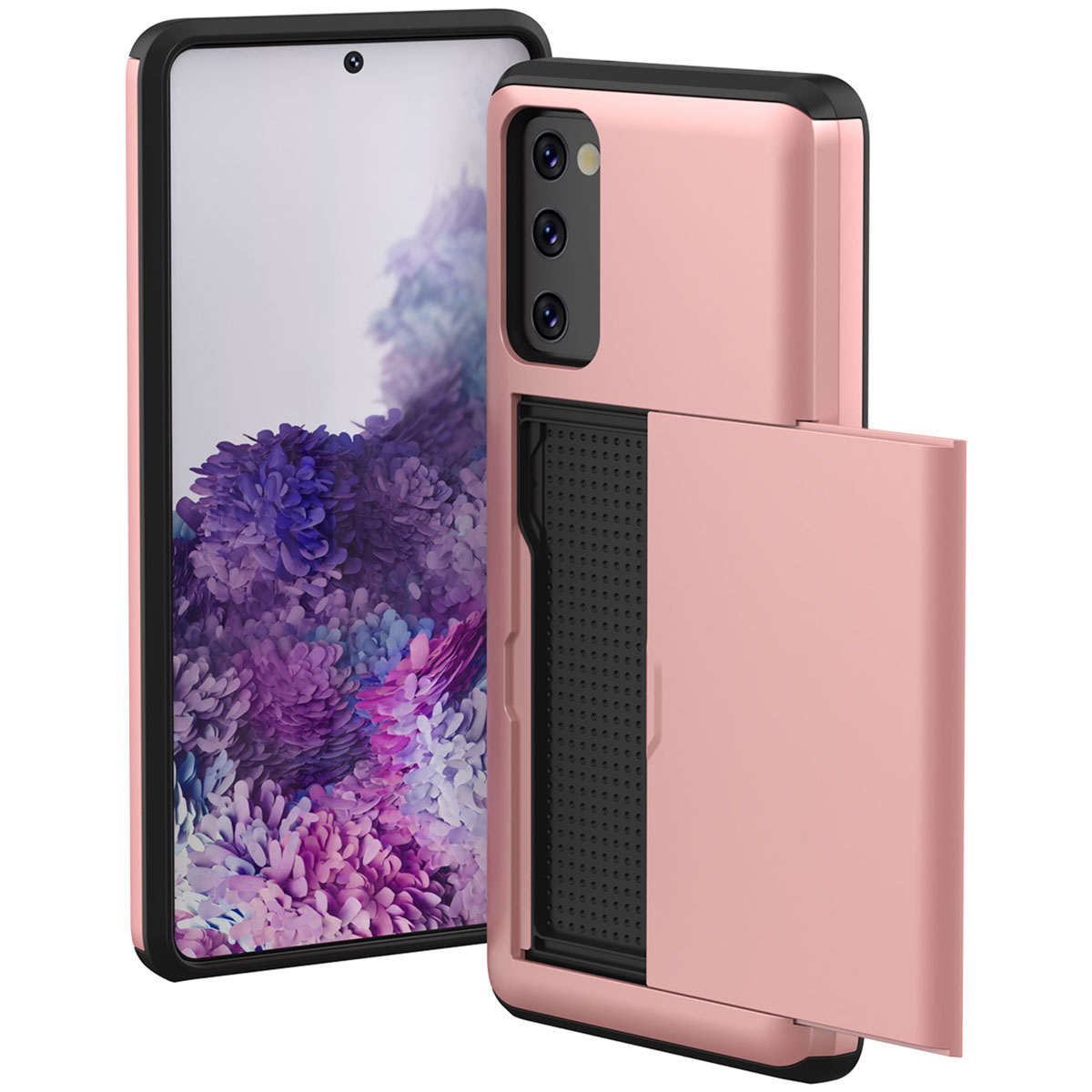 imoshion Backcover mit Kartenfach für das Samsung Galaxy S20 FE - Rosé gold