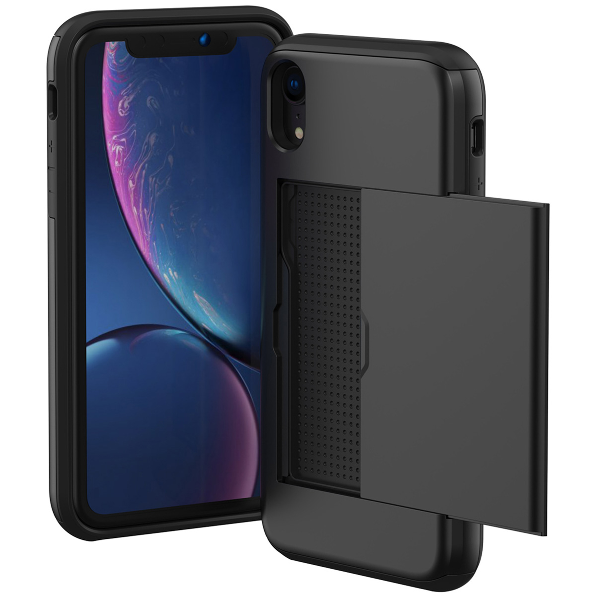 imoshion Backcover mit Kartenfach für das Apple iPhone Xr - Schwarz