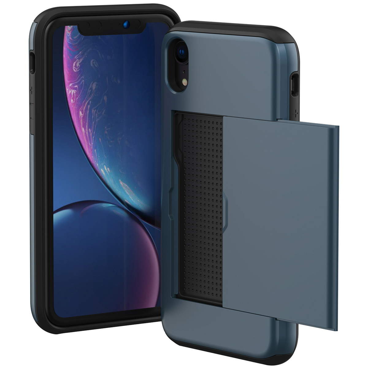 imoshion Backcover mit Kartenfach für das Apple iPhone Xr - Dunkelblau