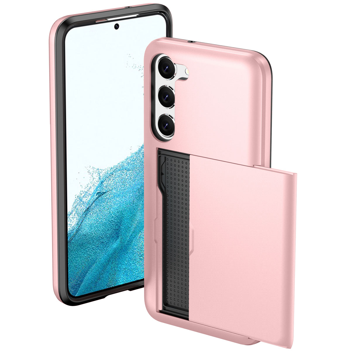 imoshion Backcover mit Kartenfach für das Samsung Galaxy S23 - Rosé gold