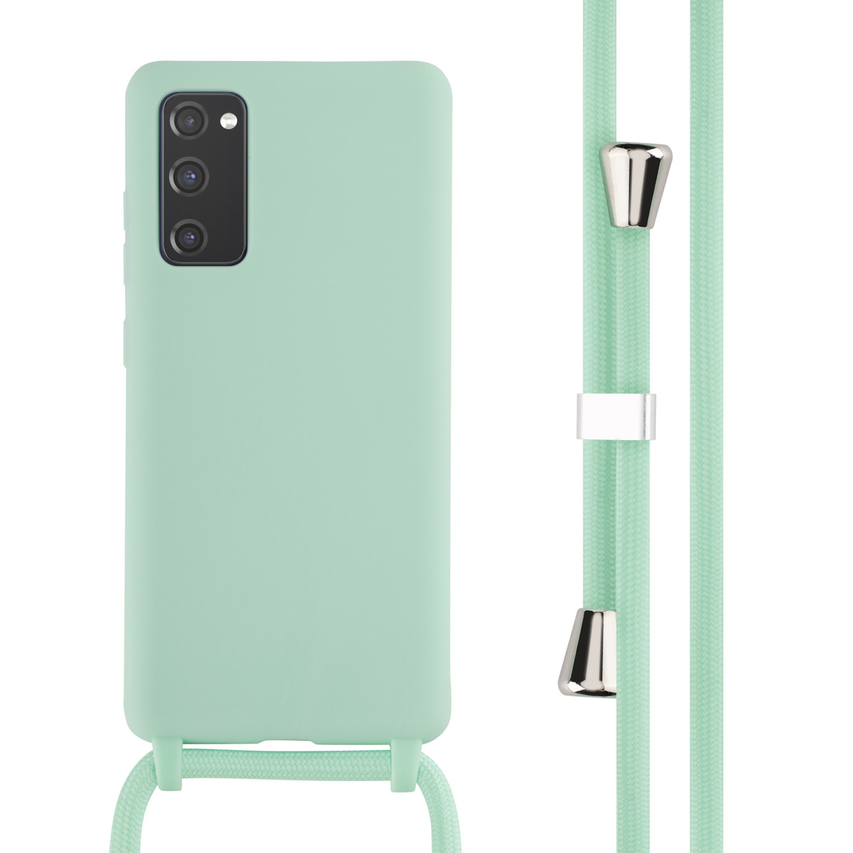 imoshion SilikonHülle mit Band für das Samsung Galaxy S20 FE - Mintgrün