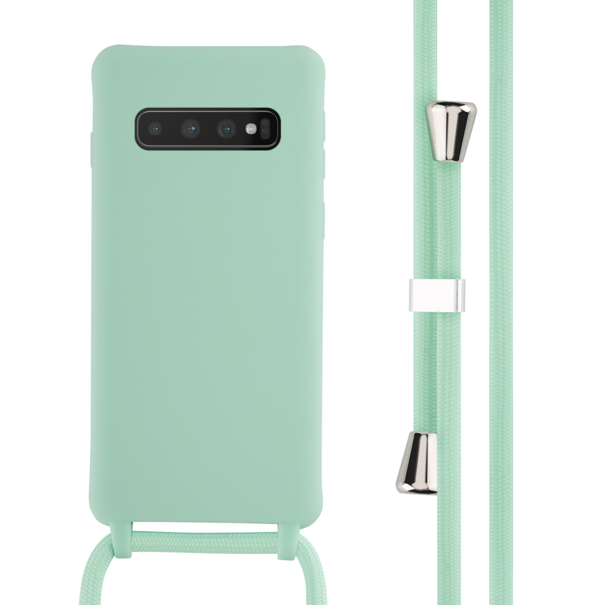 imoshion SilikonHülle mit Band für das Samsung Galaxy S10 - Mintgrün