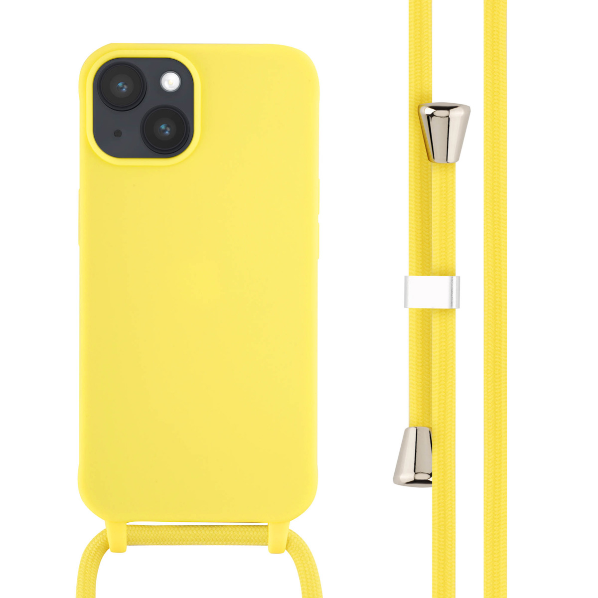 imoshion SilikonHülle mit Band für das Apple iPhone 14 - Gelb