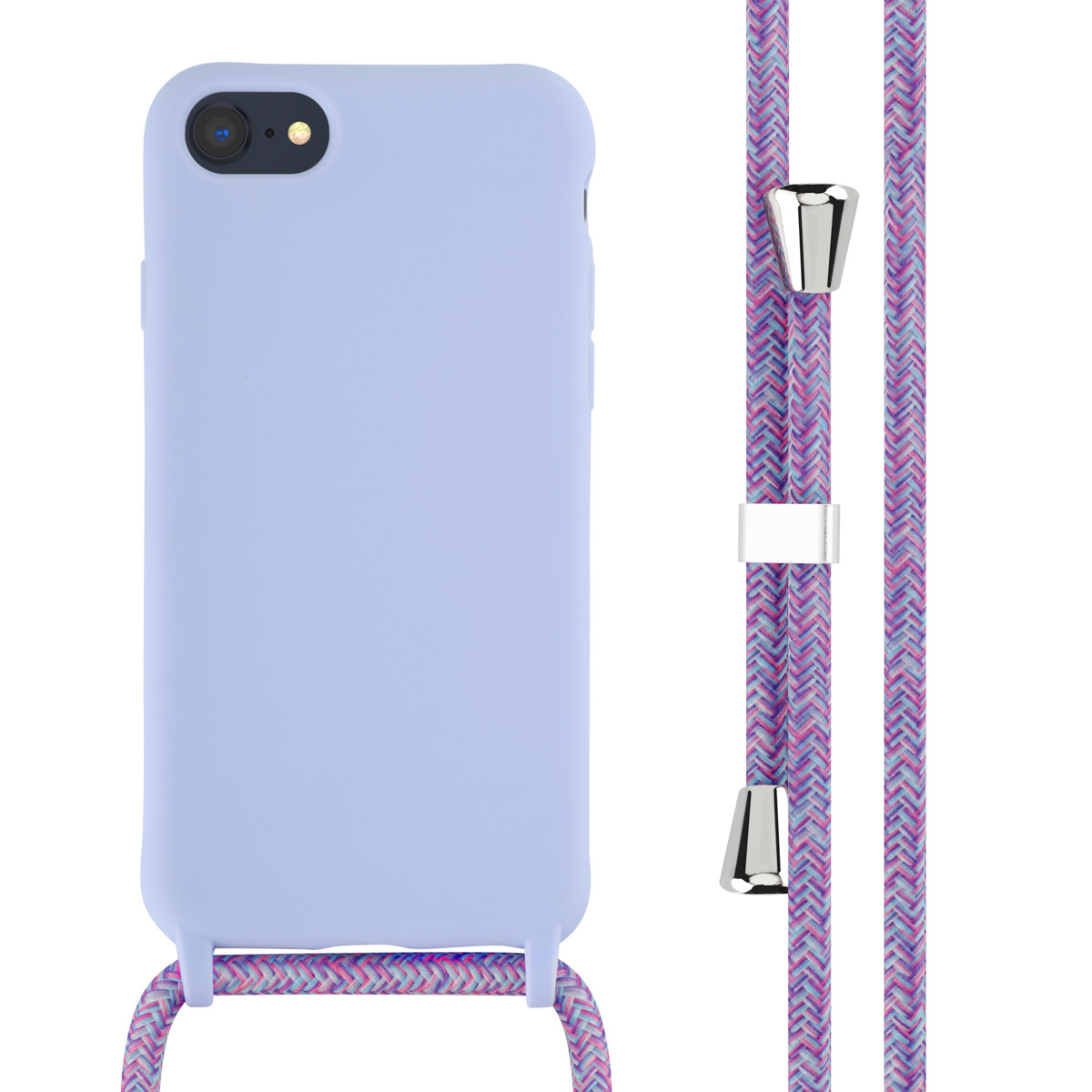 imoshion SilikonHülle mit Band für das Apple iPhone SE (2022 / 2020) / 8 / 7 - Violett