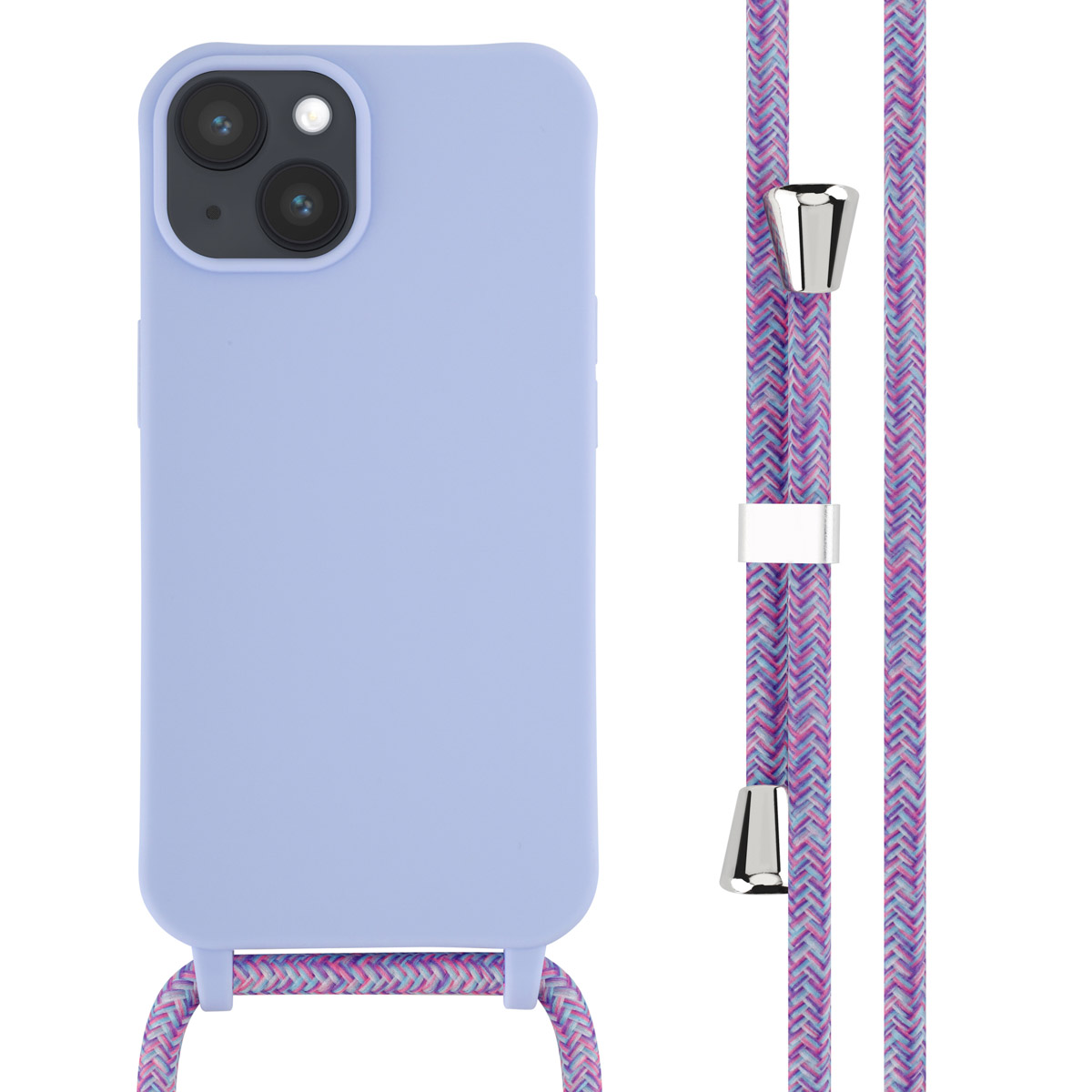 imoshion SilikonHülle mit Band für das Apple iPhone 14 - Violett