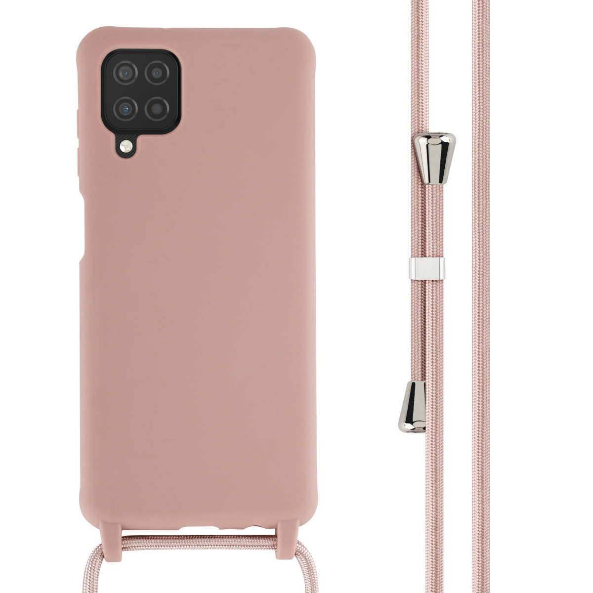 imoshion SilikonHülle mit Band für das Samsung Galaxy A12 - Sand Pink