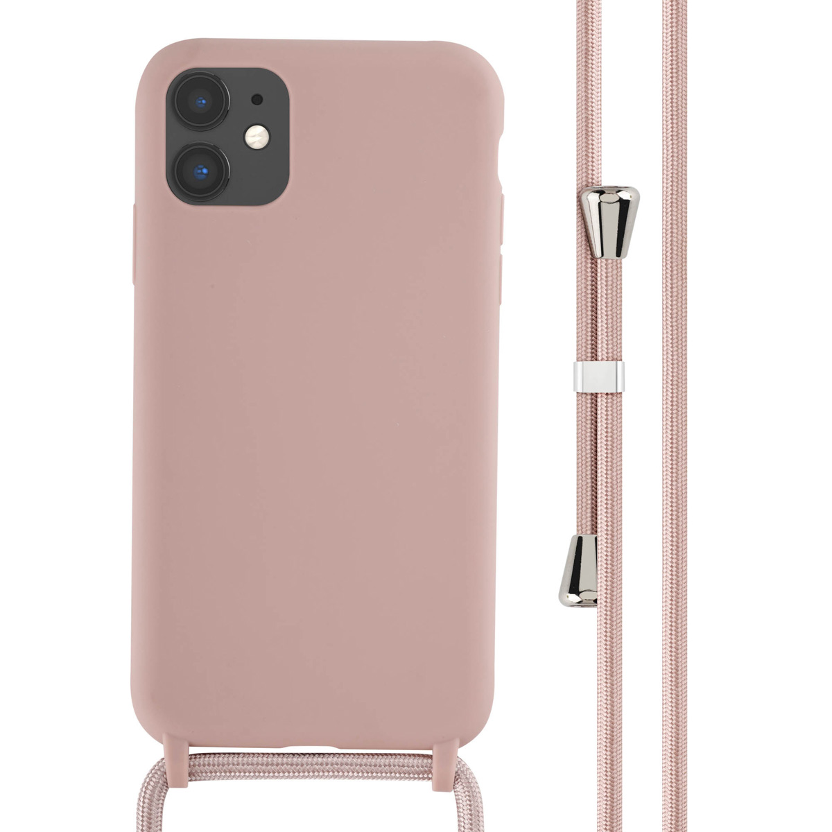 imoshion SilikonHülle mit Band für das Apple iPhone 11 - Sand Pink