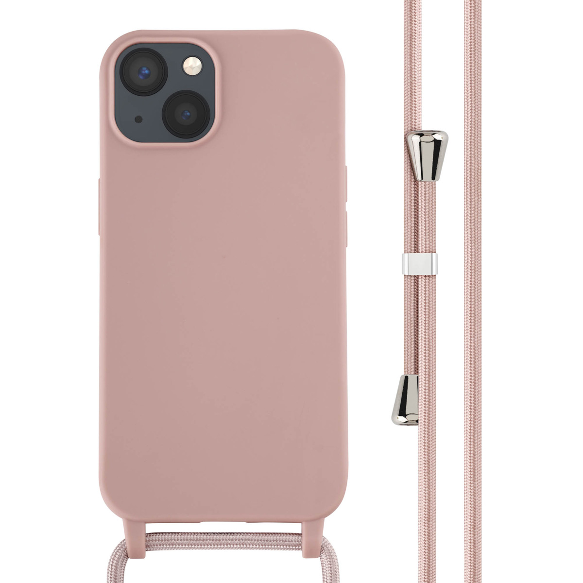 imoshion SilikonHülle mit Band für das Apple iPhone 13 - Sand Pink
