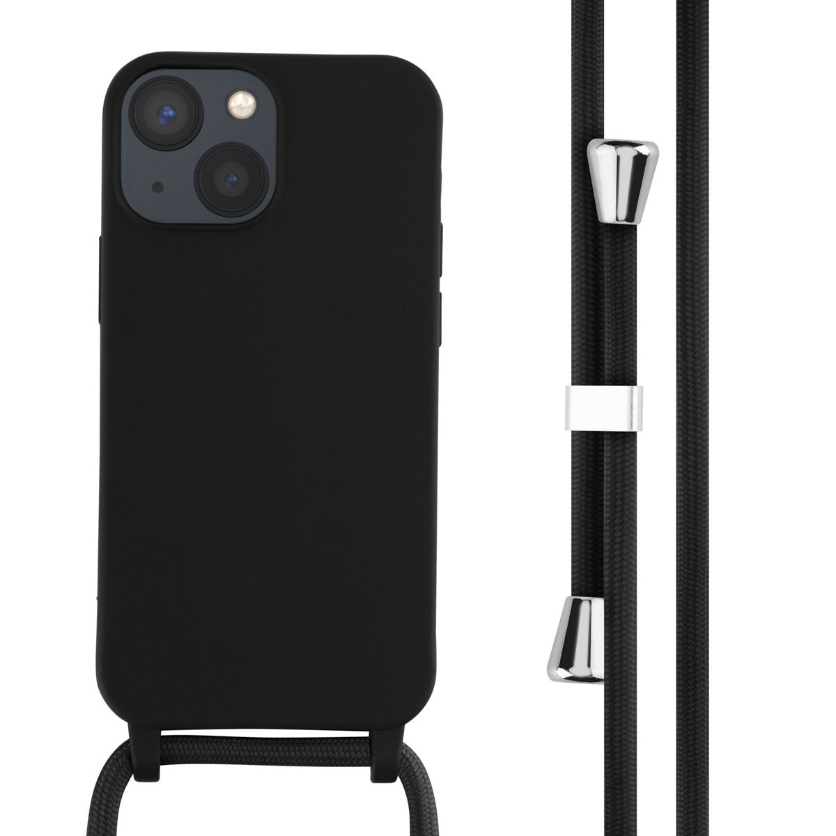 imoshion SilikonHülle mit Band für das Apple iPhone 13 Mini - Schwarz
