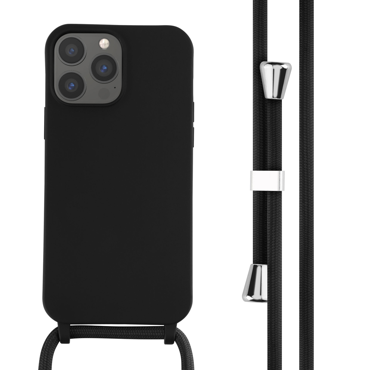 imoshion SilikonHülle mit Band für das Apple iPhone 13 Pro Max - Schwarz