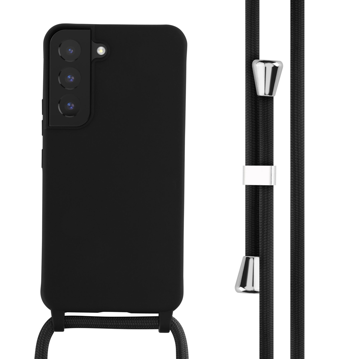 imoshion SilikonHülle mit Band für das Samsung Galaxy S22 - Schwarz