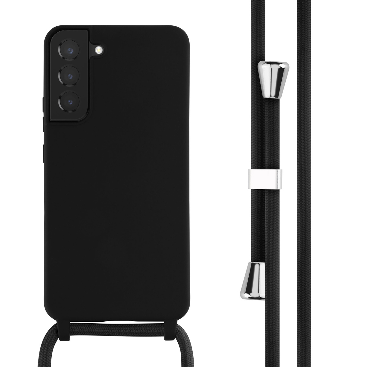 imoshion SilikonHülle mit Band für das Samsung Galaxy S22 Plus - Schwarz