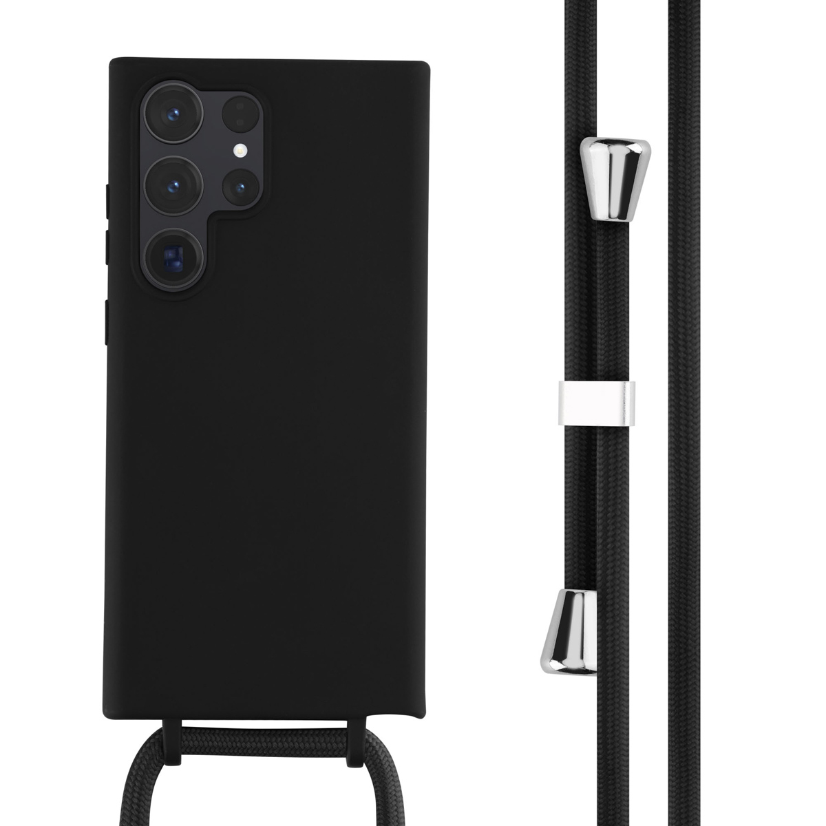 imoshion SilikonHülle mit Band für das Samsung Galaxy S23 Ultra - Schwarz