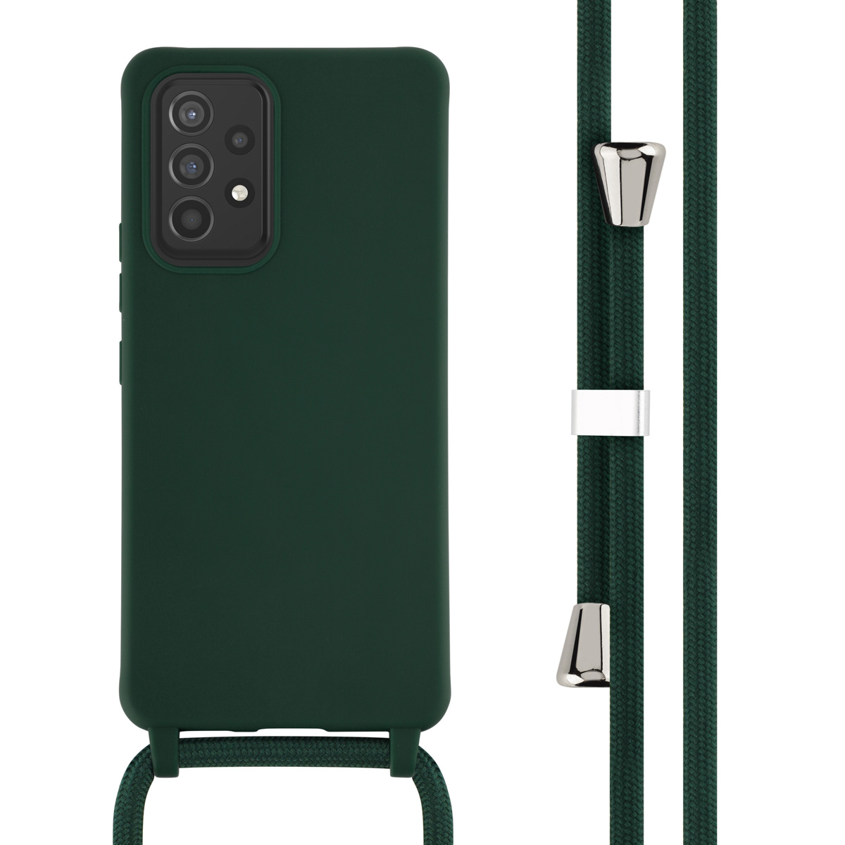 imoshion SilikonHülle mit Band für das Samsung Galaxy A53 - Dunkelgrün