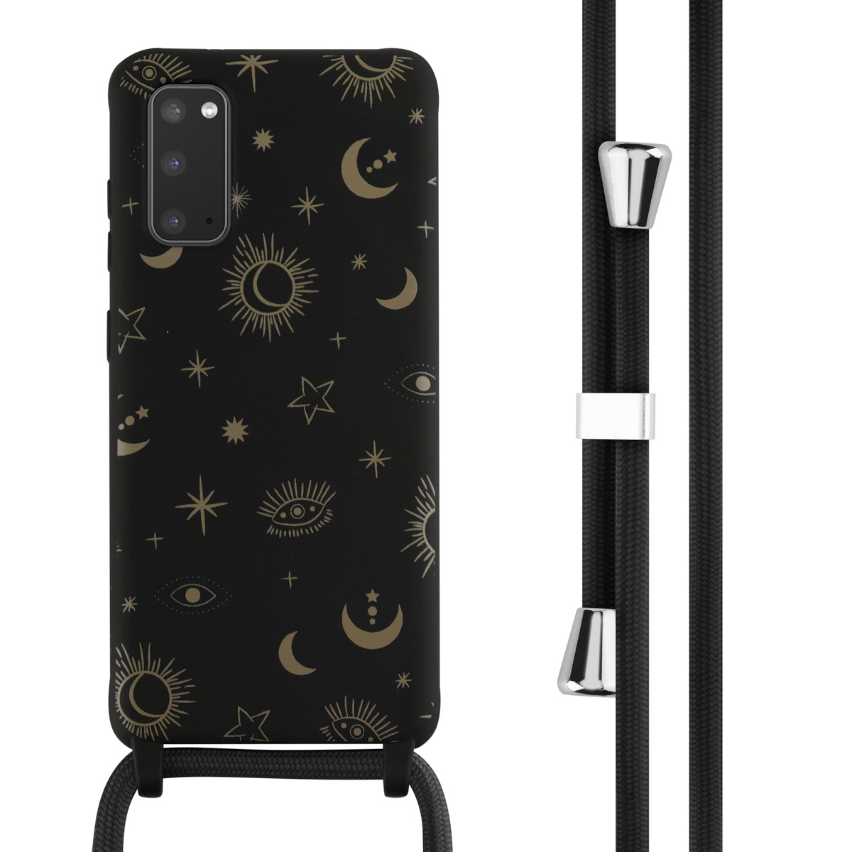 imoshion SilikonHülle design mit Band für das Samsung Galaxy S20 - Sky Black