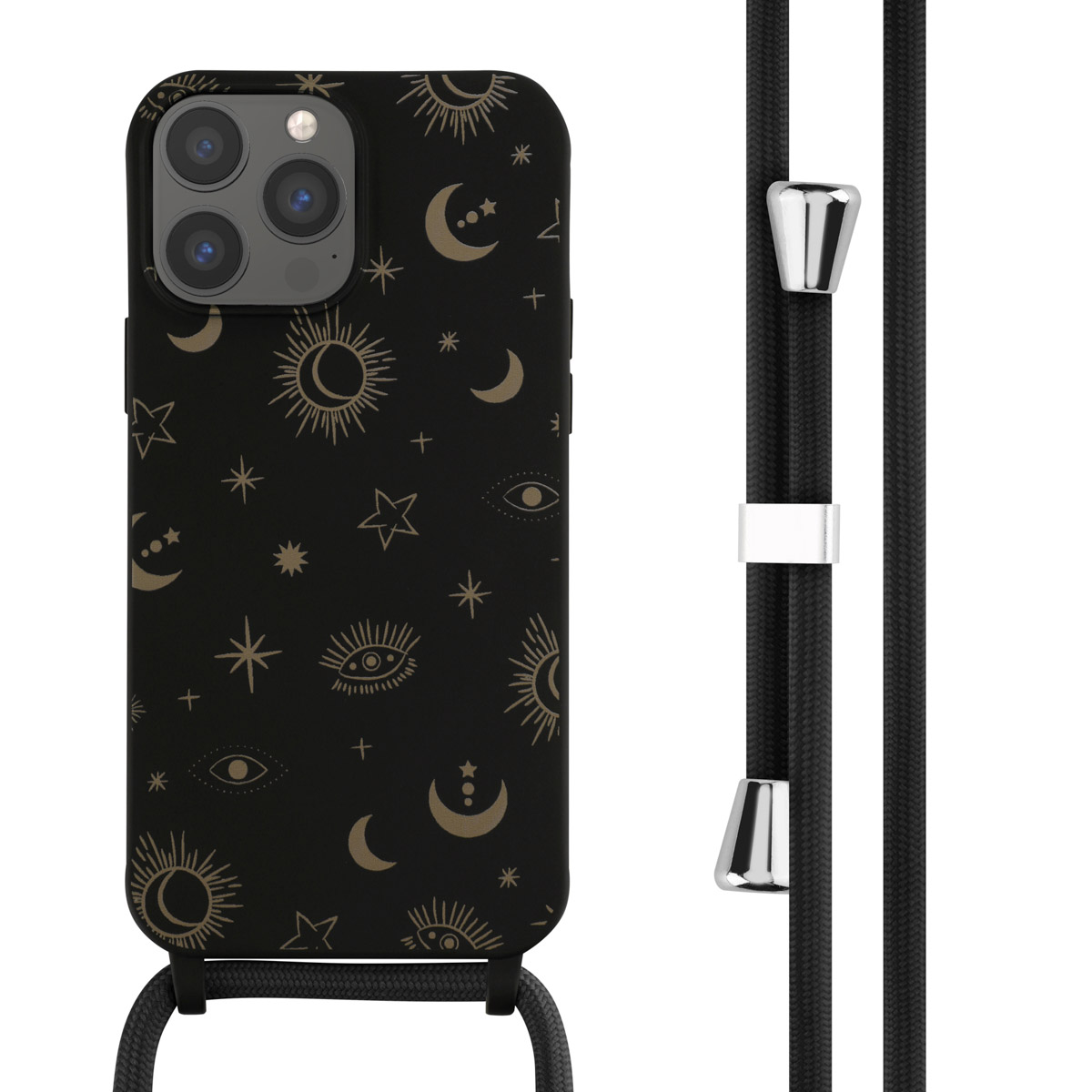 imoshion SilikonHülle design mit Band für das Apple iPhone 13 Pro Max - Sky Black