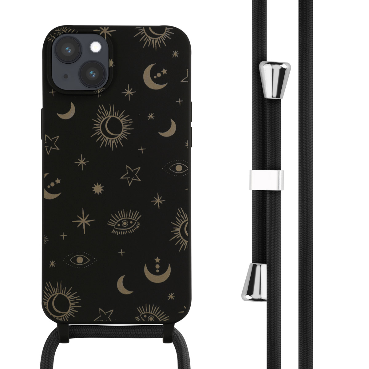 imoshion SilikonHülle design mit Band für das Apple iPhone 14 Plus - Sky Black