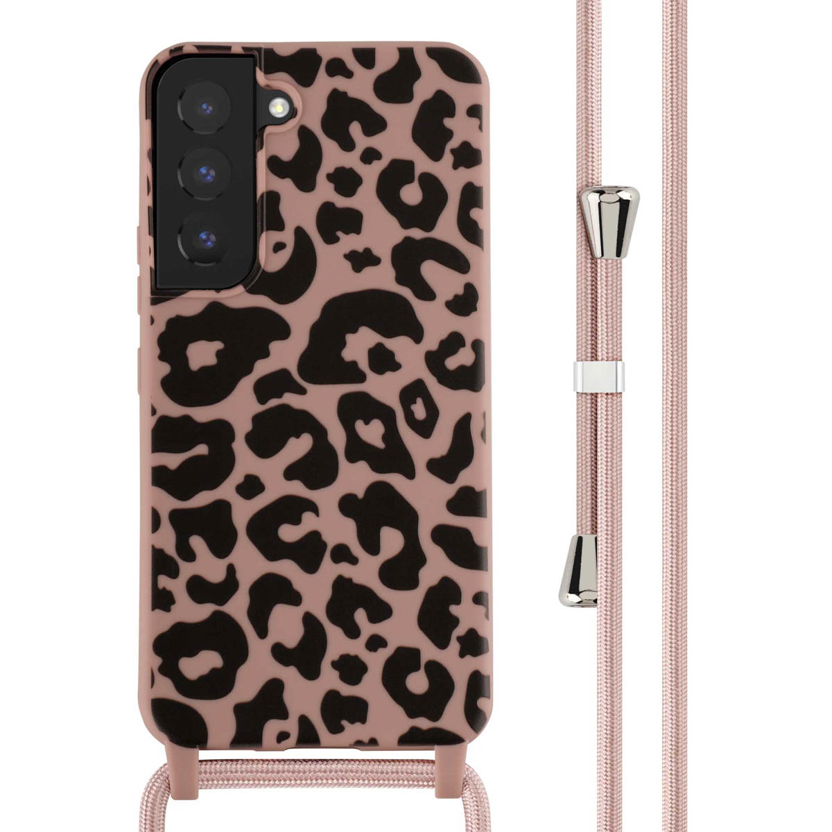 imoshion SilikonHülle design mit Band für das Samsung Galaxy S22 - Animal Pink