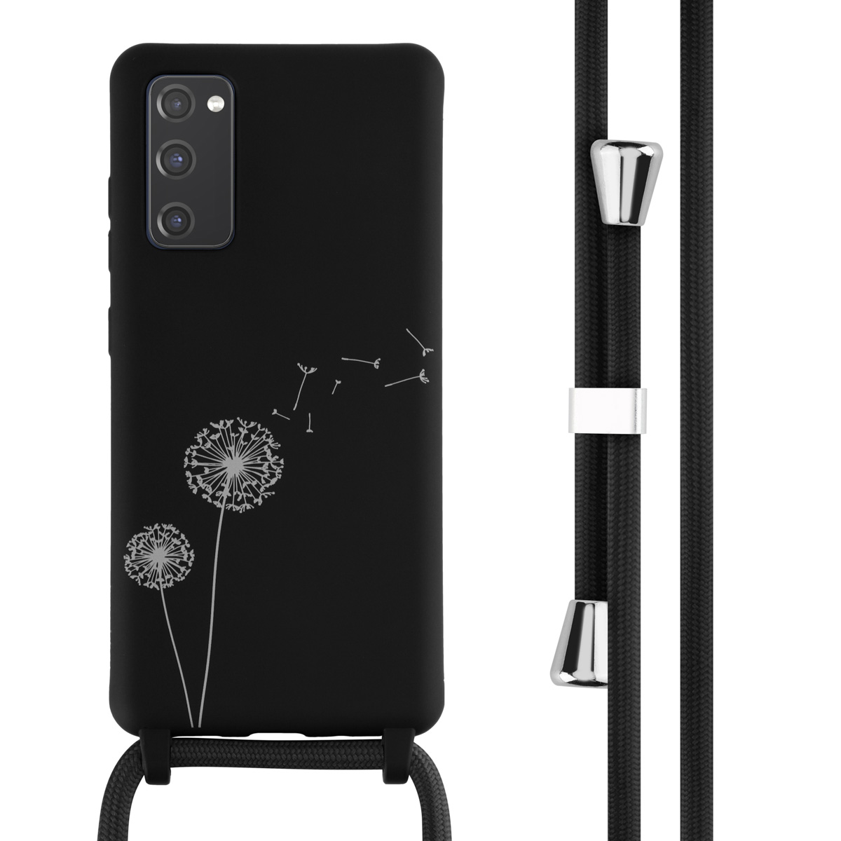 imoshion SilikonHülle design mit Band für das Samsung Galaxy S20 FE - Dandelion Black