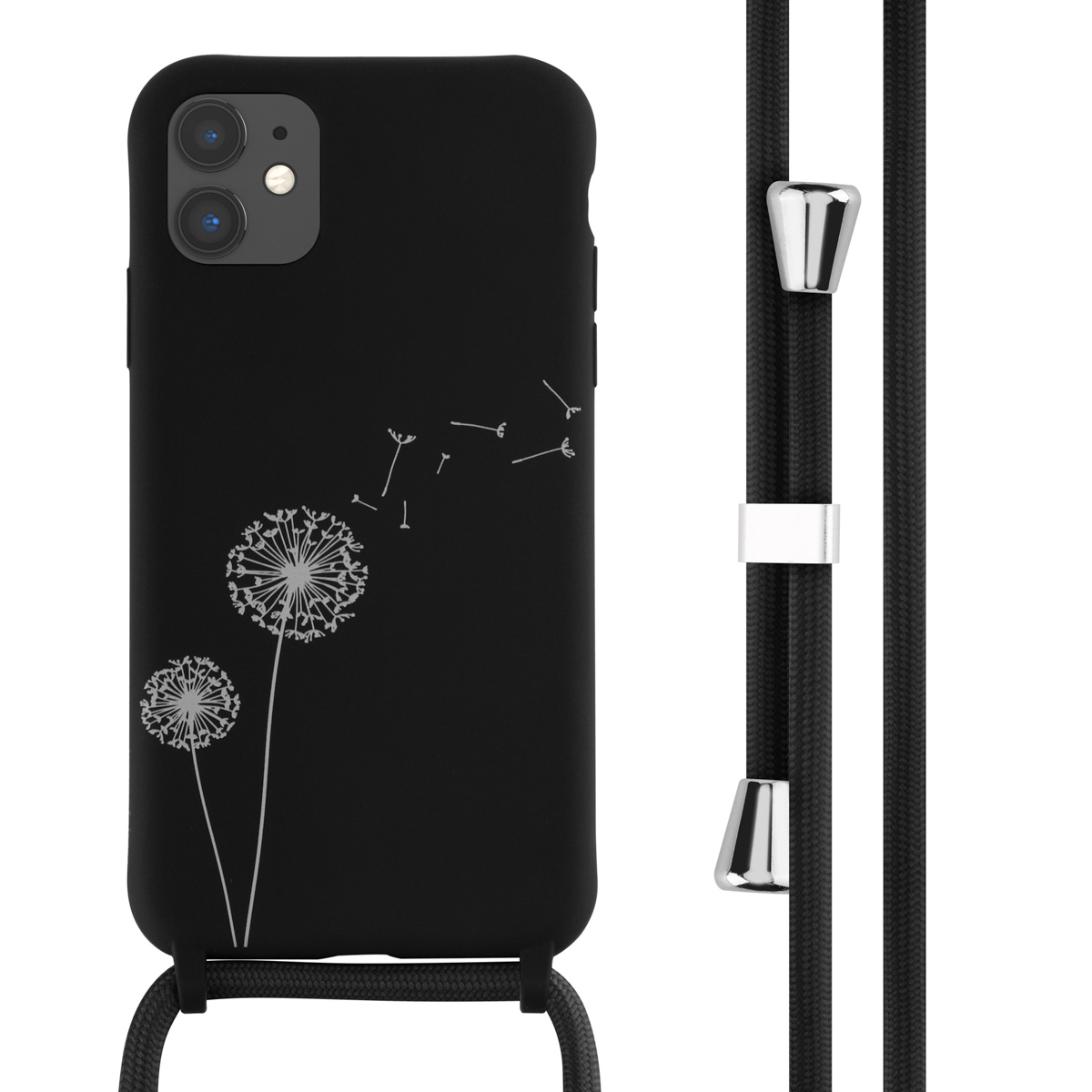 imoshion SilikonHülle design mit Band für das Apple iPhone 11 - Dandelion Black
