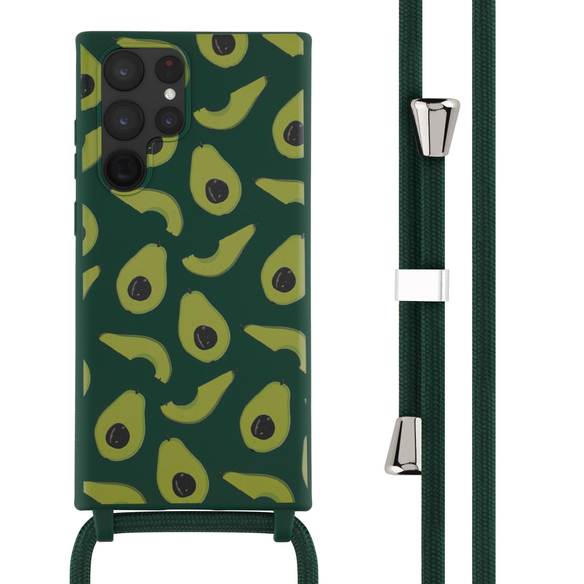 imoshion SilikonHülle design mit Band für das Samsung Galaxy S22 Ultra - Avocado Green