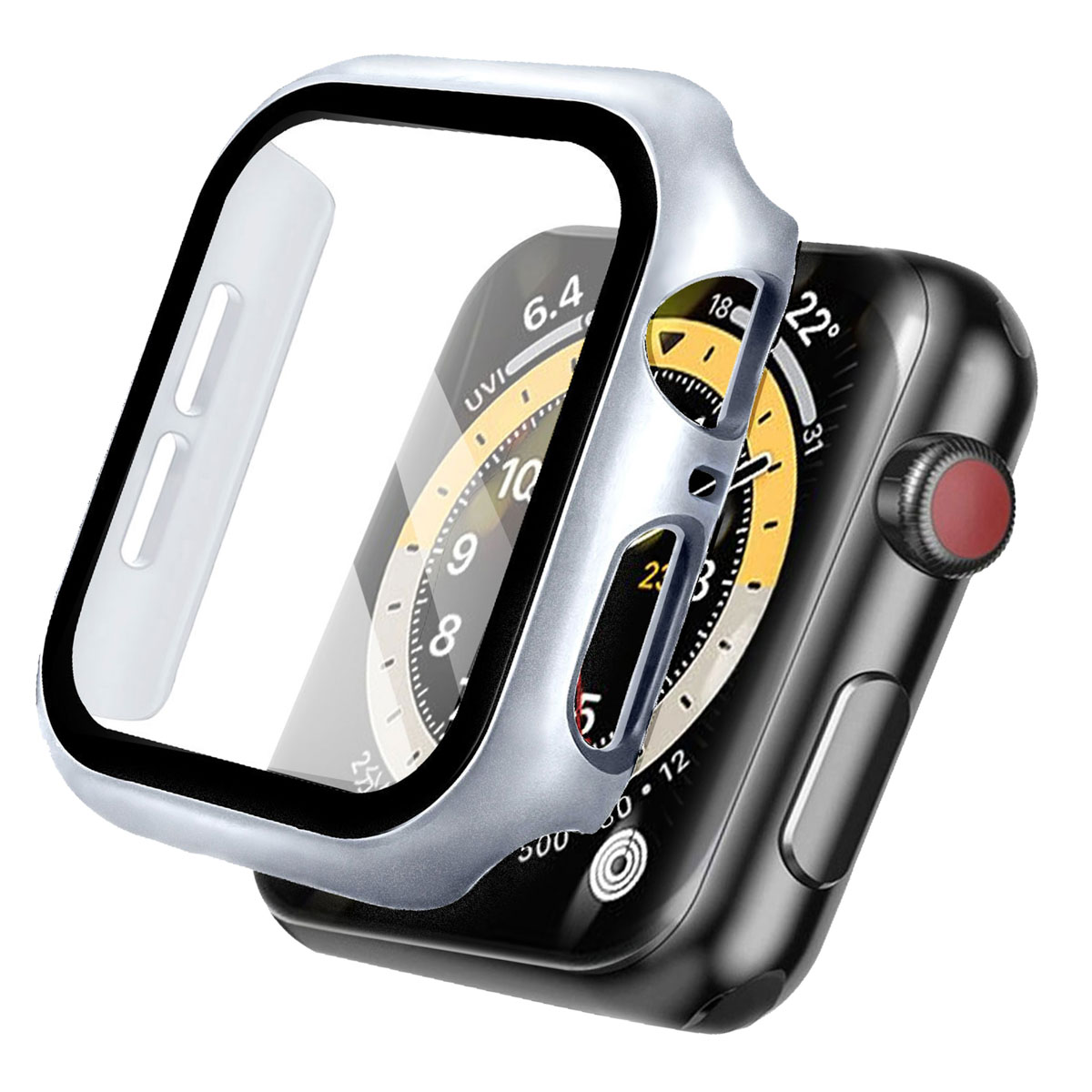 imoshion Full Cover Hard Case für das Apple Watch 4 / 5 / 6 / SE - 44 mm - Silber
