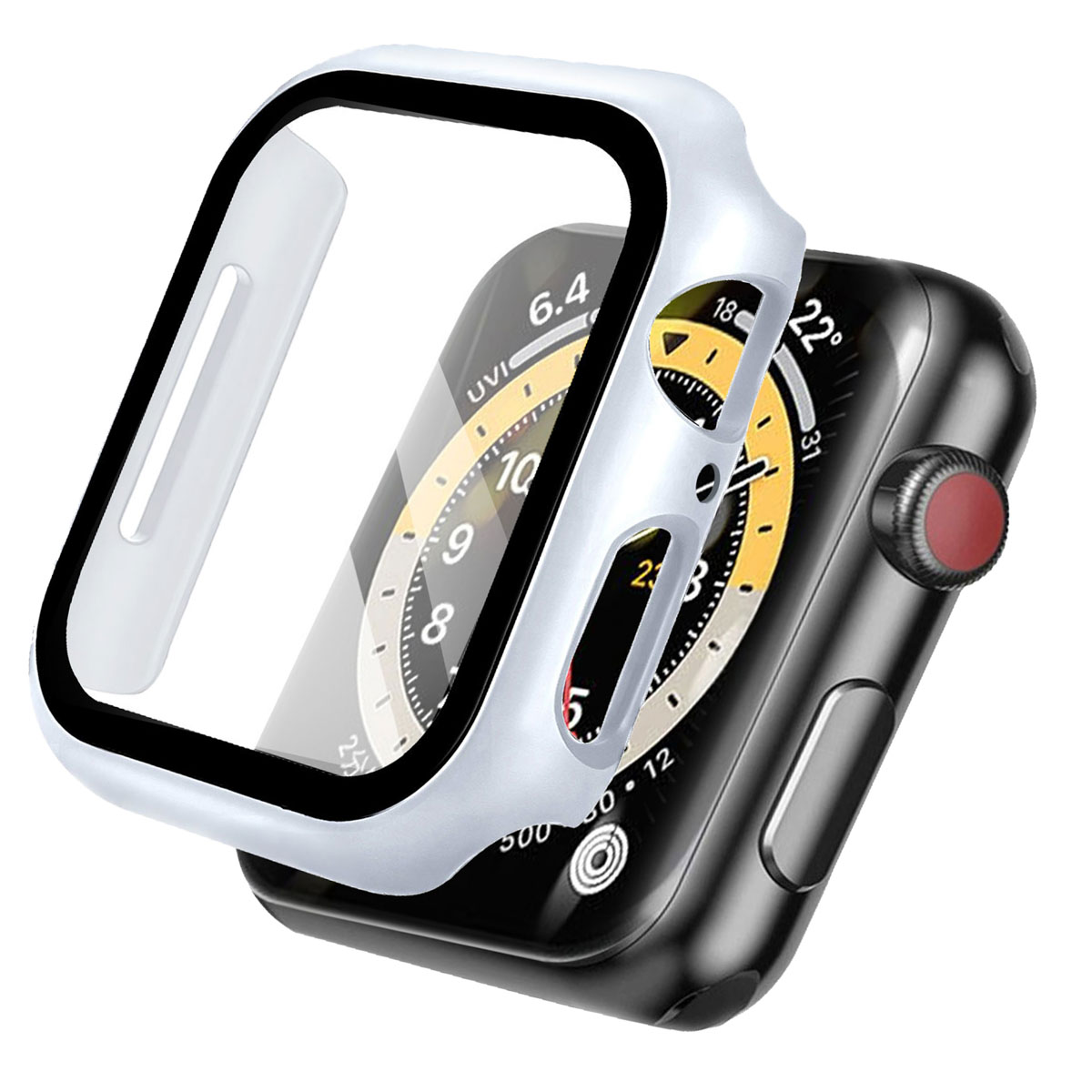 imoshion Full Cover Hard Case für das Apple Watch 7 / 8 / 9 - 45 mm - Silber