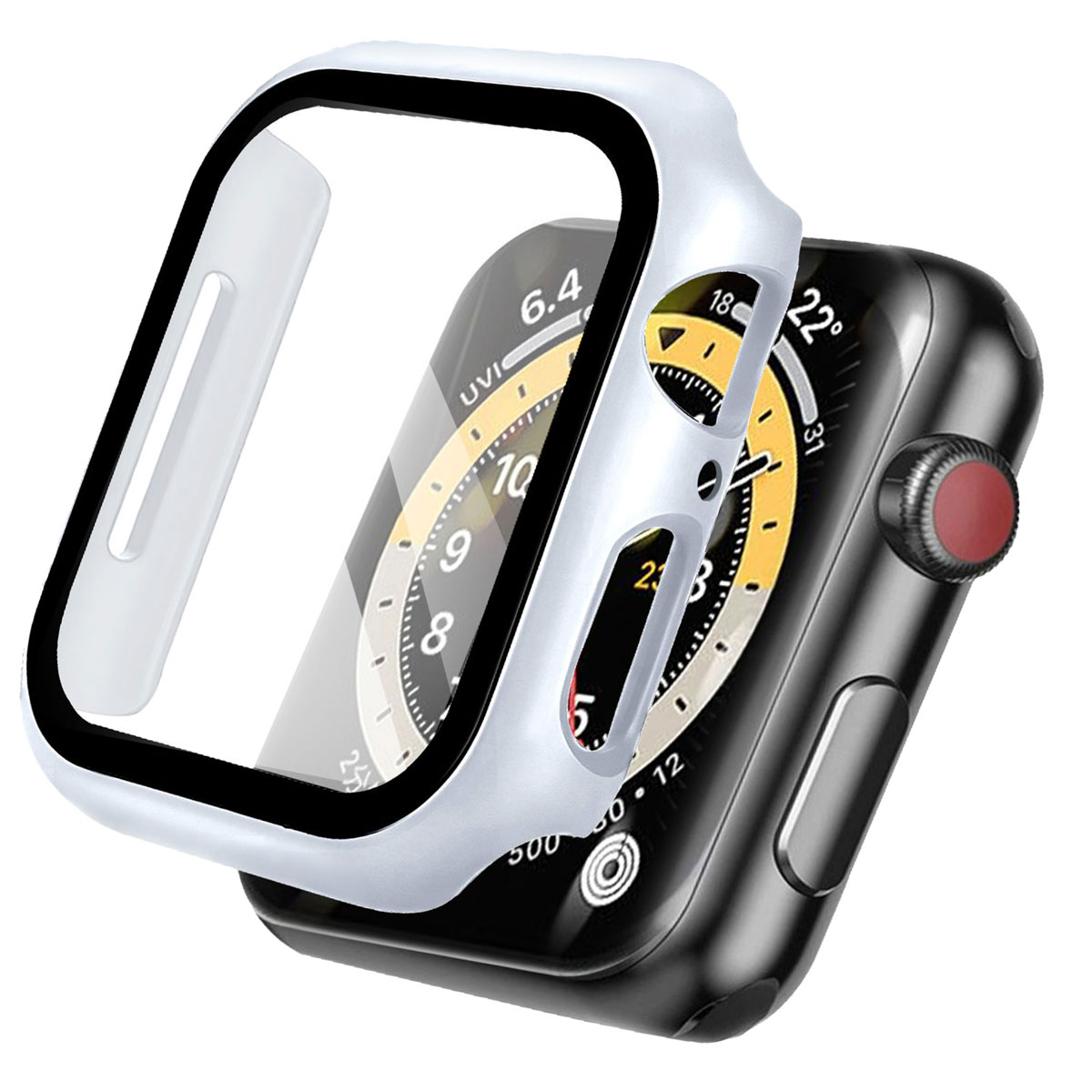 imoshion Full Cover Hard Case für das Apple Watch 7 / 8 / 9 - 41 mm - Silber