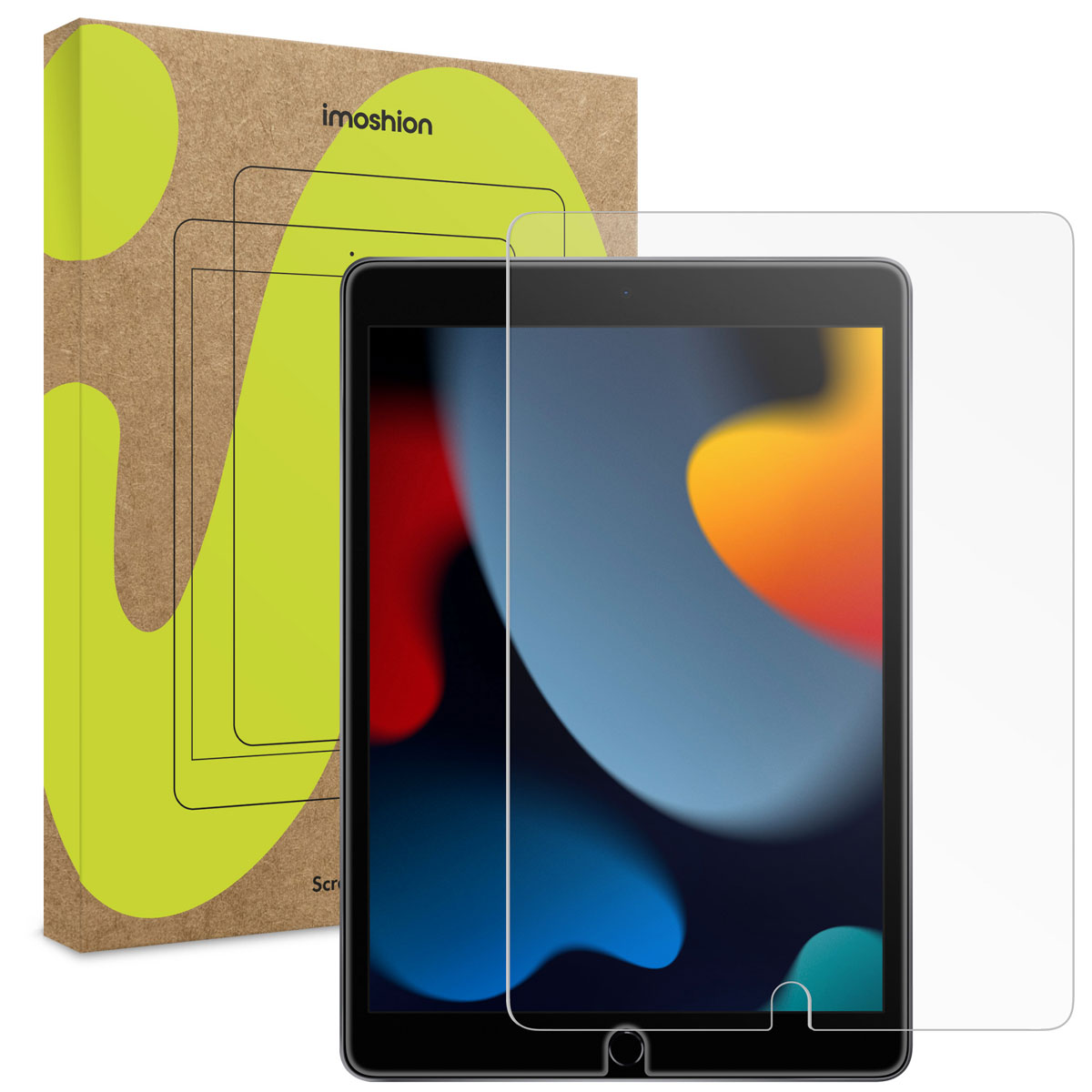 imoshion Displayschutz aus gehärtetem Glas für das Apple iPad 9 (2021) 10.2 Zoll / iPad 8 (2020) 10.2 Zoll / iPad 7 (2019) 10.2 Zoll