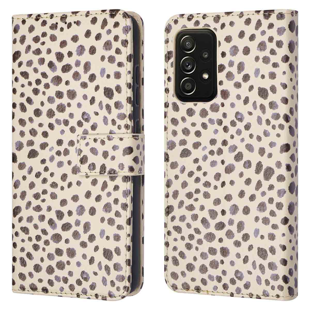 imoshion Design Klapphülle für das Samsung Galaxy A52(s) (5G/4G) - Black And White Dots