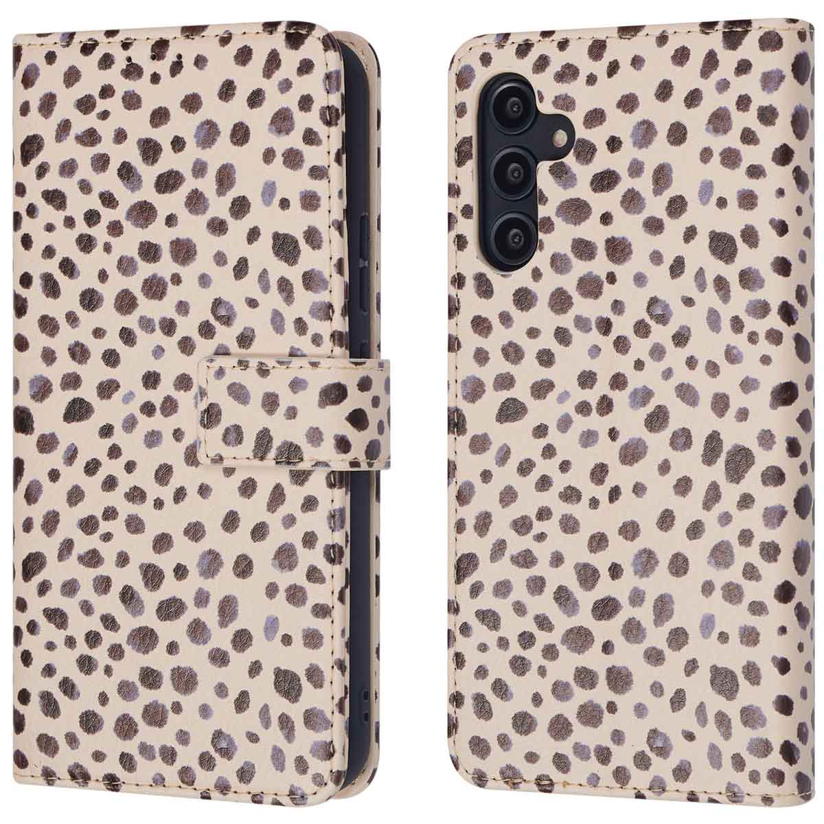 imoshion Design Klapphülle für das Samsung Galaxy A14 (5G/4G) - Black And White Dots