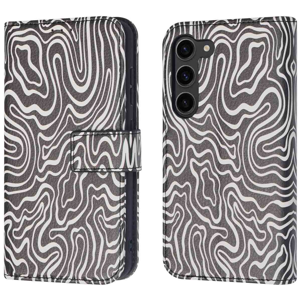 imoshion Design Klapphülle für das Samsung Galaxy S23 - Black And White