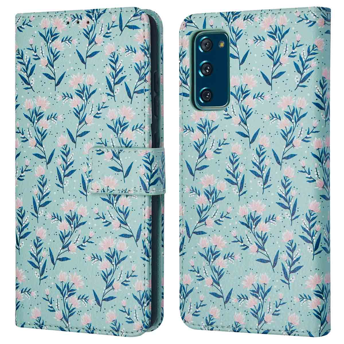 imoshion Design Klapphülle für das Samsung Galaxy S20 FE - Blue Flowers