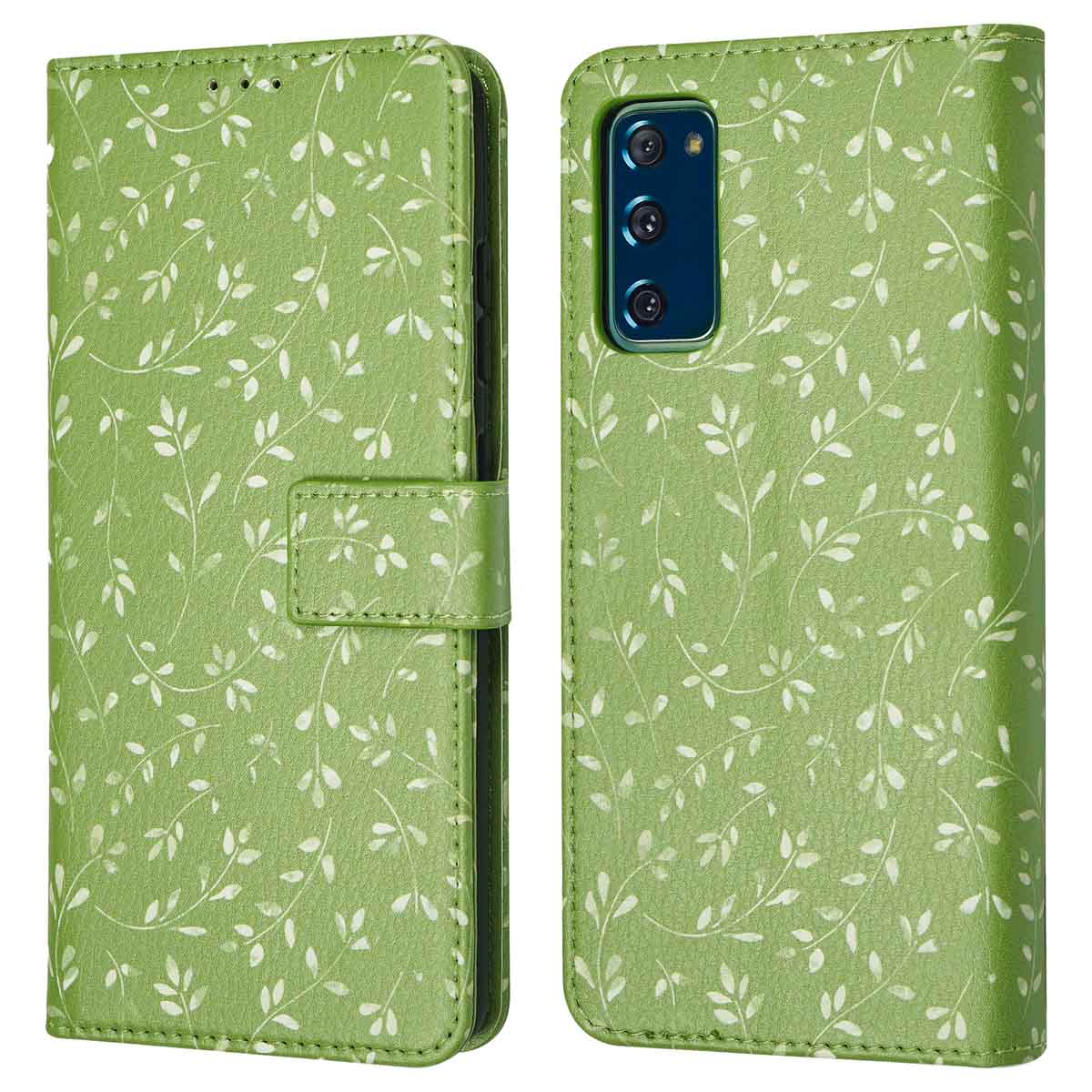 imoshion Design Klapphülle für das Samsung Galaxy S20 FE - Green Flowers