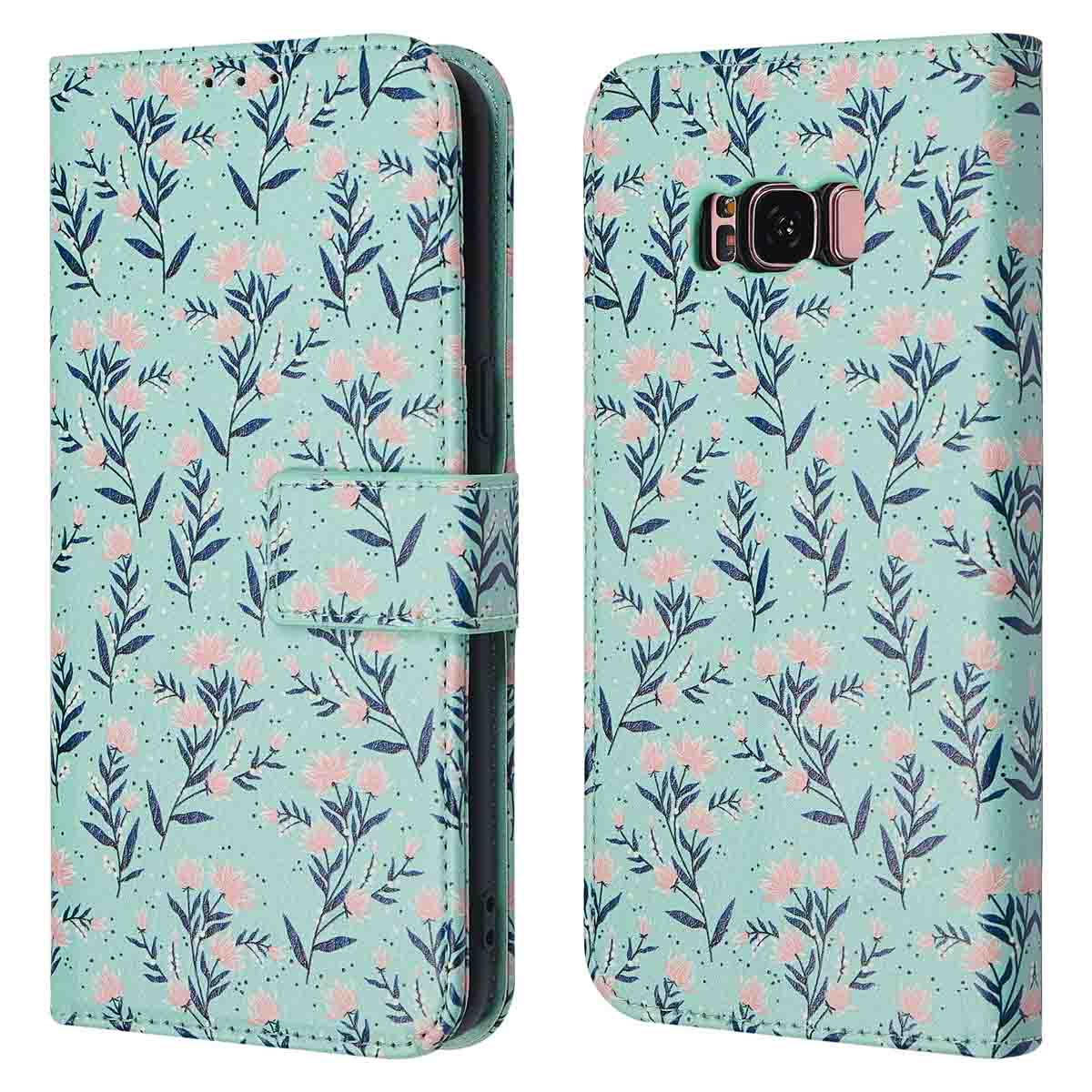 imoshion Design Klapphülle für das Samsung Galaxy S8 - Blue Flowers
