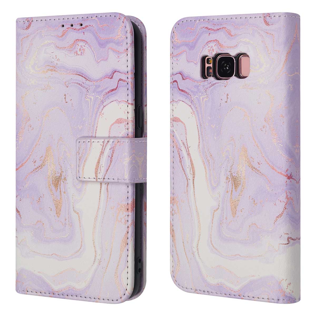 imoshion Design Klapphülle für das Samsung Galaxy S8 - Purple Marble