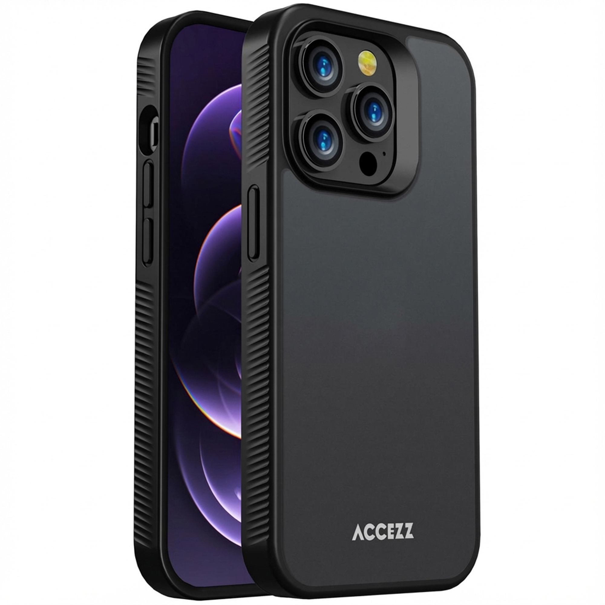 Accezz Rugged Frosted Back Cover für das Apple iPhone 14 Pro - Schwarz