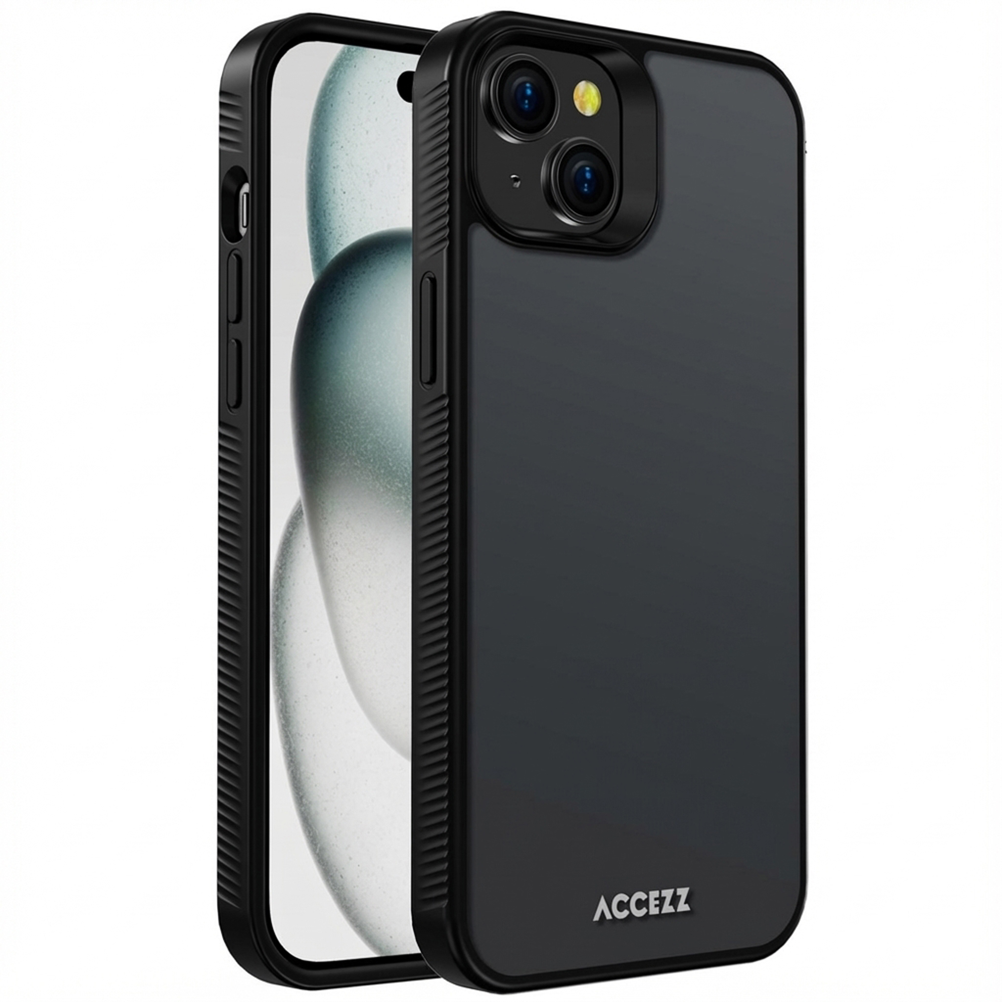 Accezz Rugged Frosted Back Cover für das Apple iPhone 15 Plus - Schwarz