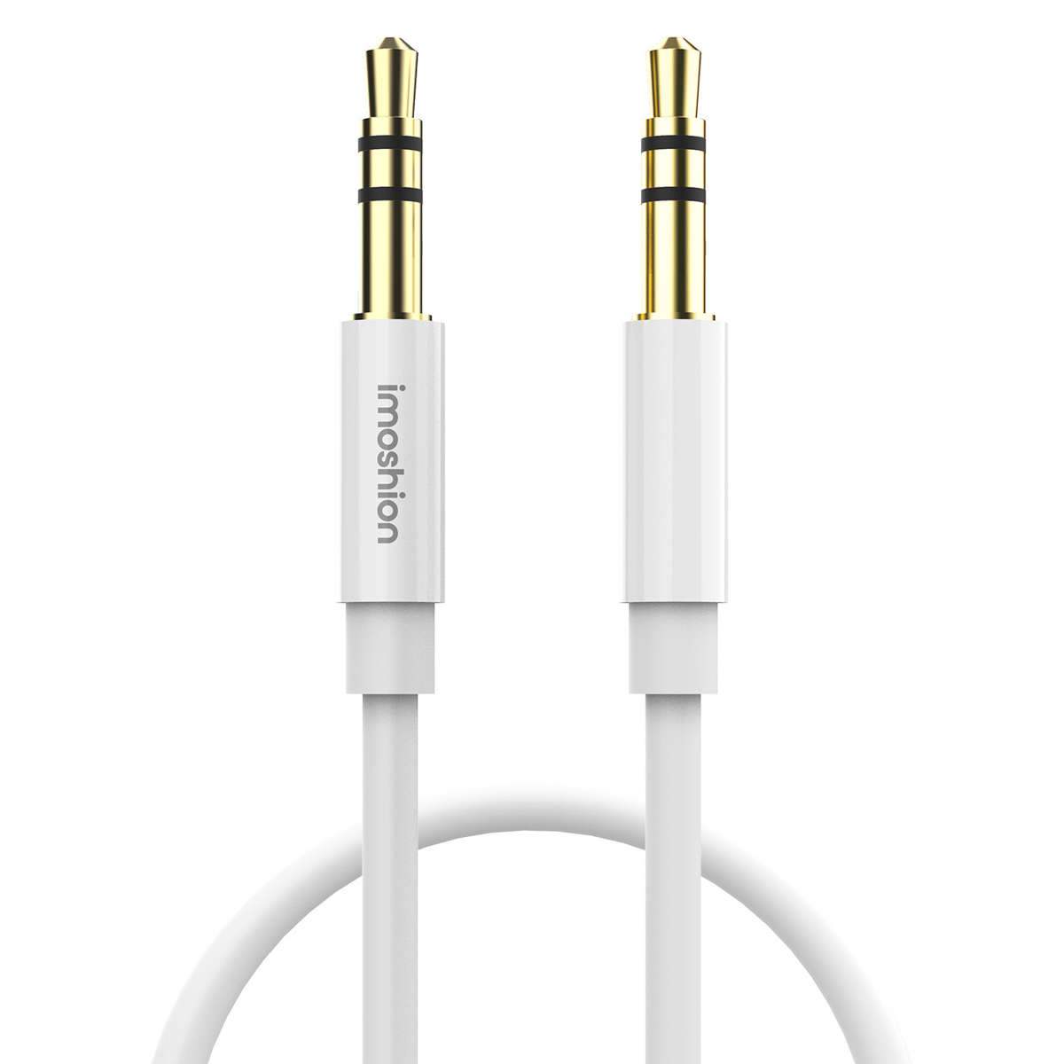 imoshion AUX-Kabel - 3,5 mm/Kabel für Audiobuchse- Stecker auf Stecker - 1 Meter - Weiß
