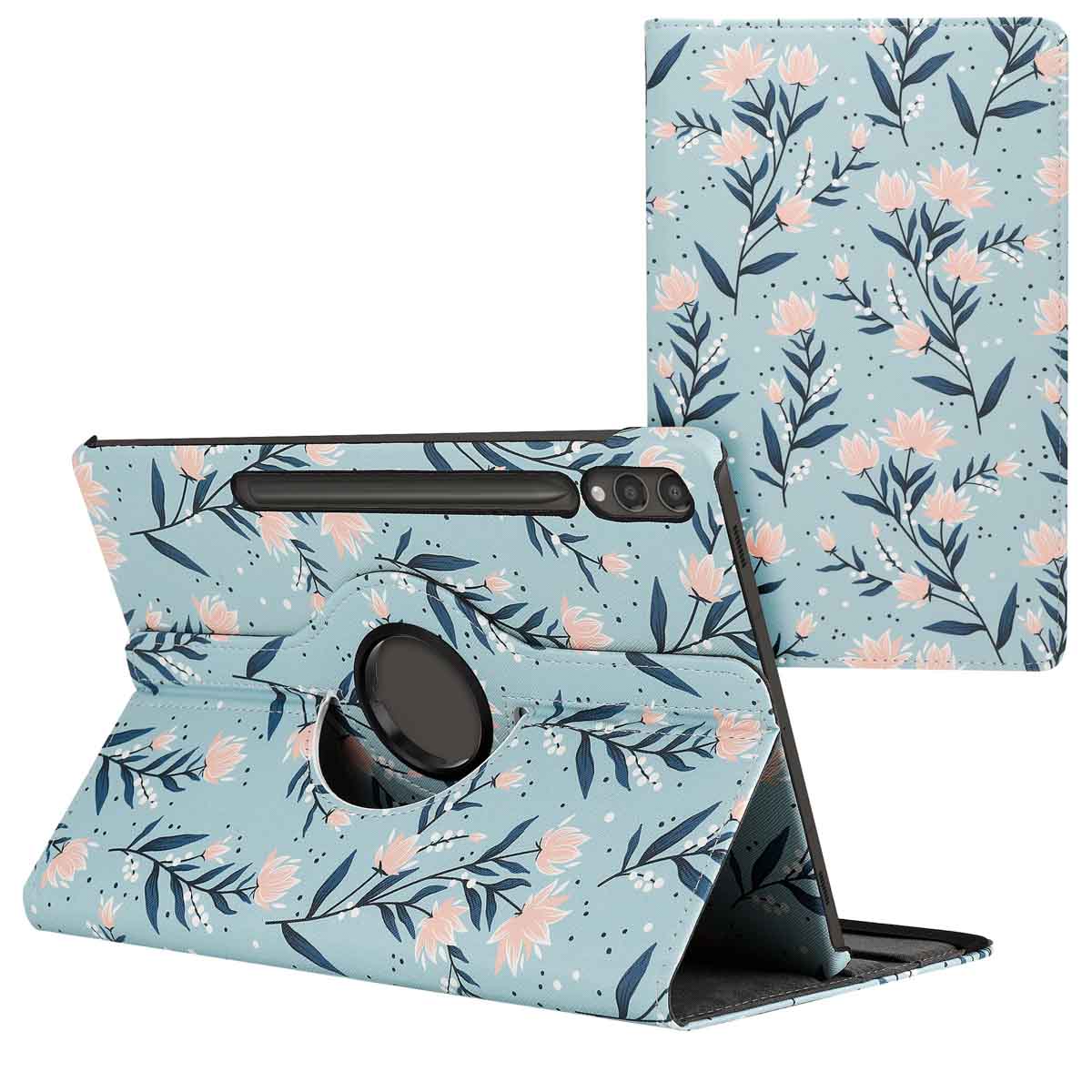 imoshion 360° drehbare Design Klapphülle für das Samsung Galaxy Tab S10 Plus / Tab S9 FE Plus / Tab S9 Plus - Flowers