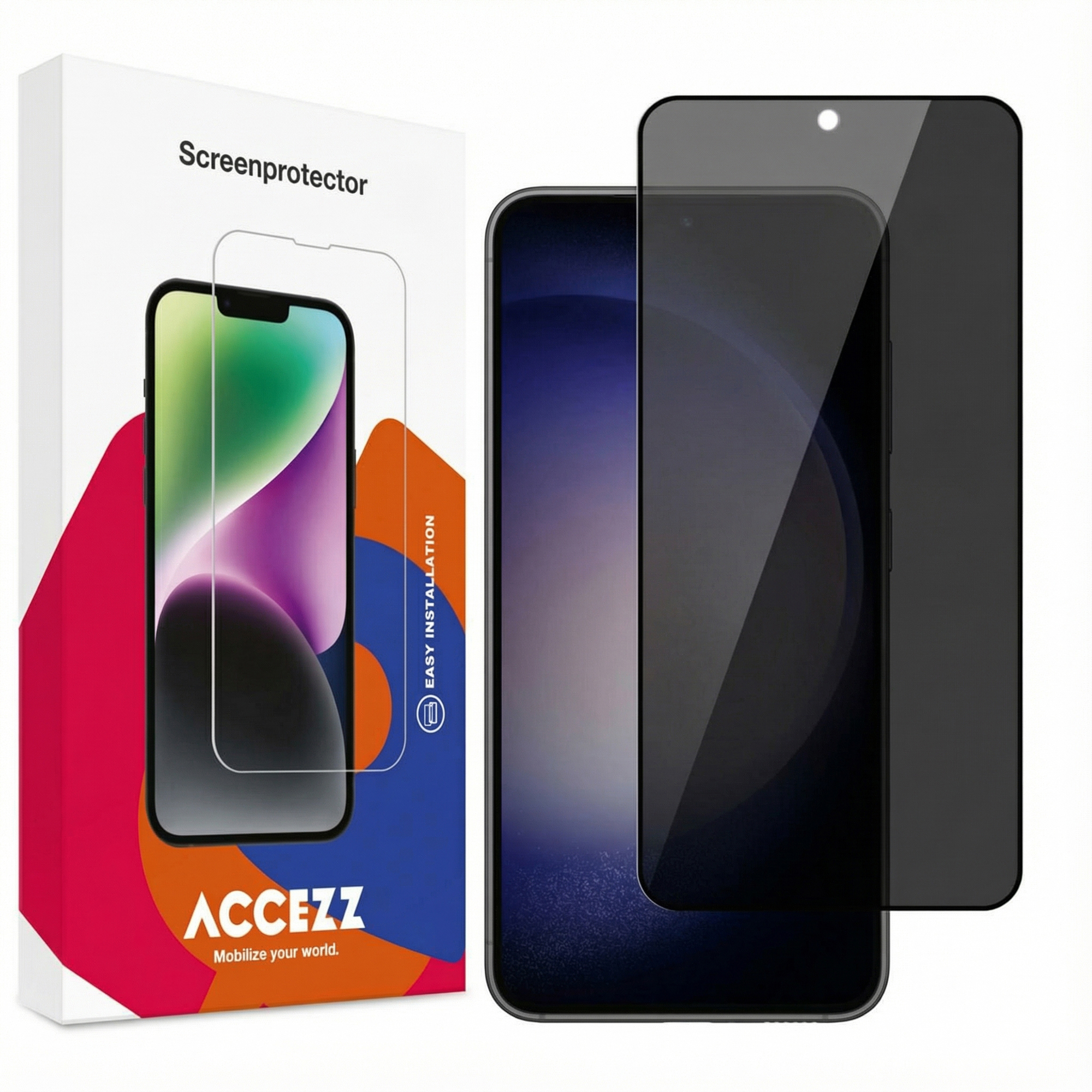 Accezz Privacy Displayschutz aus gehärtetem Glas für das Samsung Galaxy S22 / S23