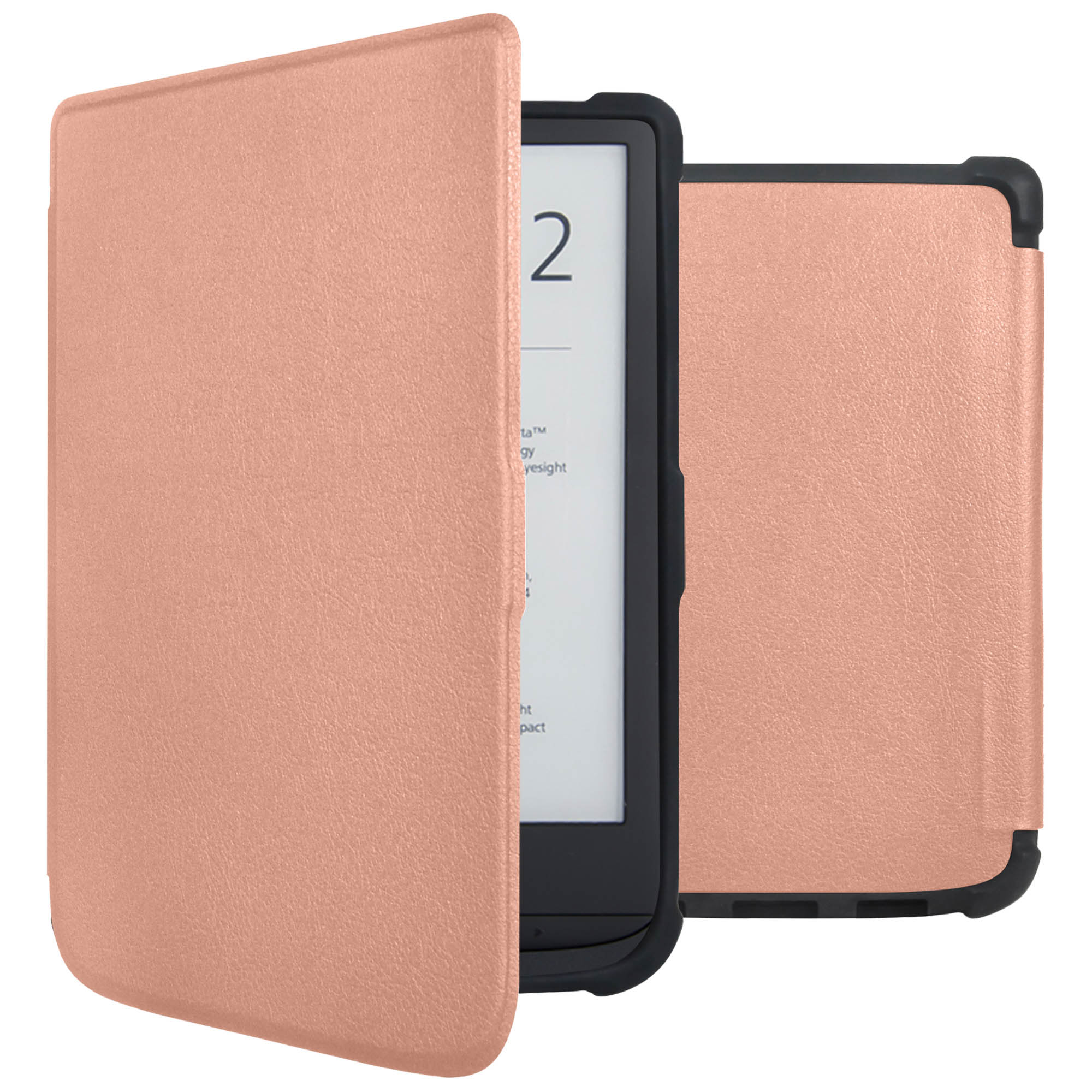 imoshion Slim Soft Case Klapphülle für das Pocketbook Touch Lux 5 / HD 3 / Basic Lux 4 / Vivlio Lux 5 - Rosé gold