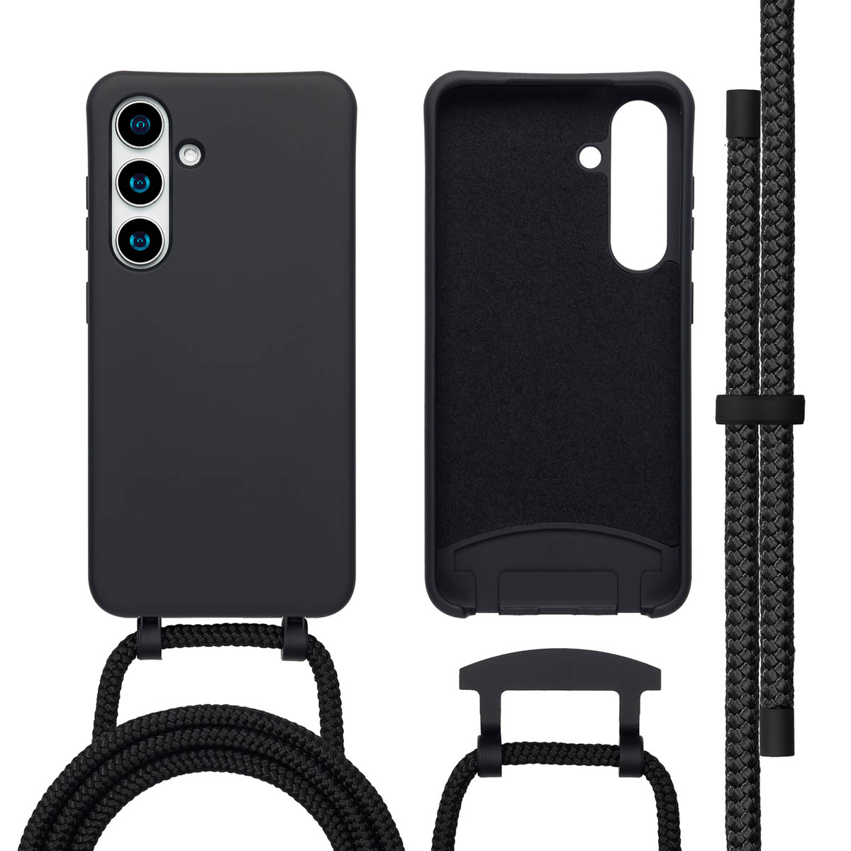 imoshion Color Backcover mit abnehmbarem Handykette und MagSafe für das Samsung Galaxy S25 / S24 - Schwarz